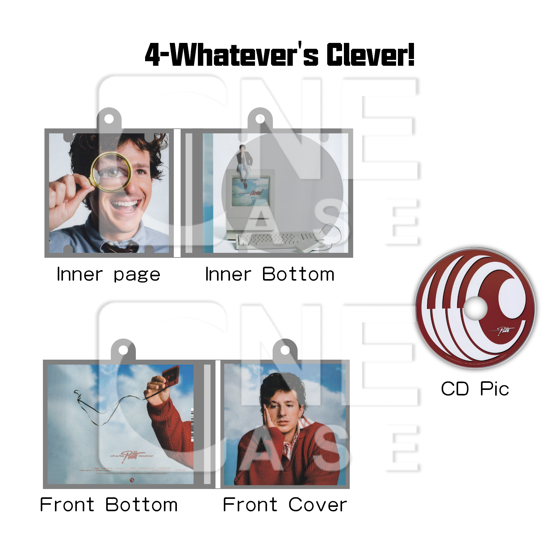 Charlie Puth Mini NFC Album Keychain CD Music Keychain Pendant Customized Mini Vinyl Album 