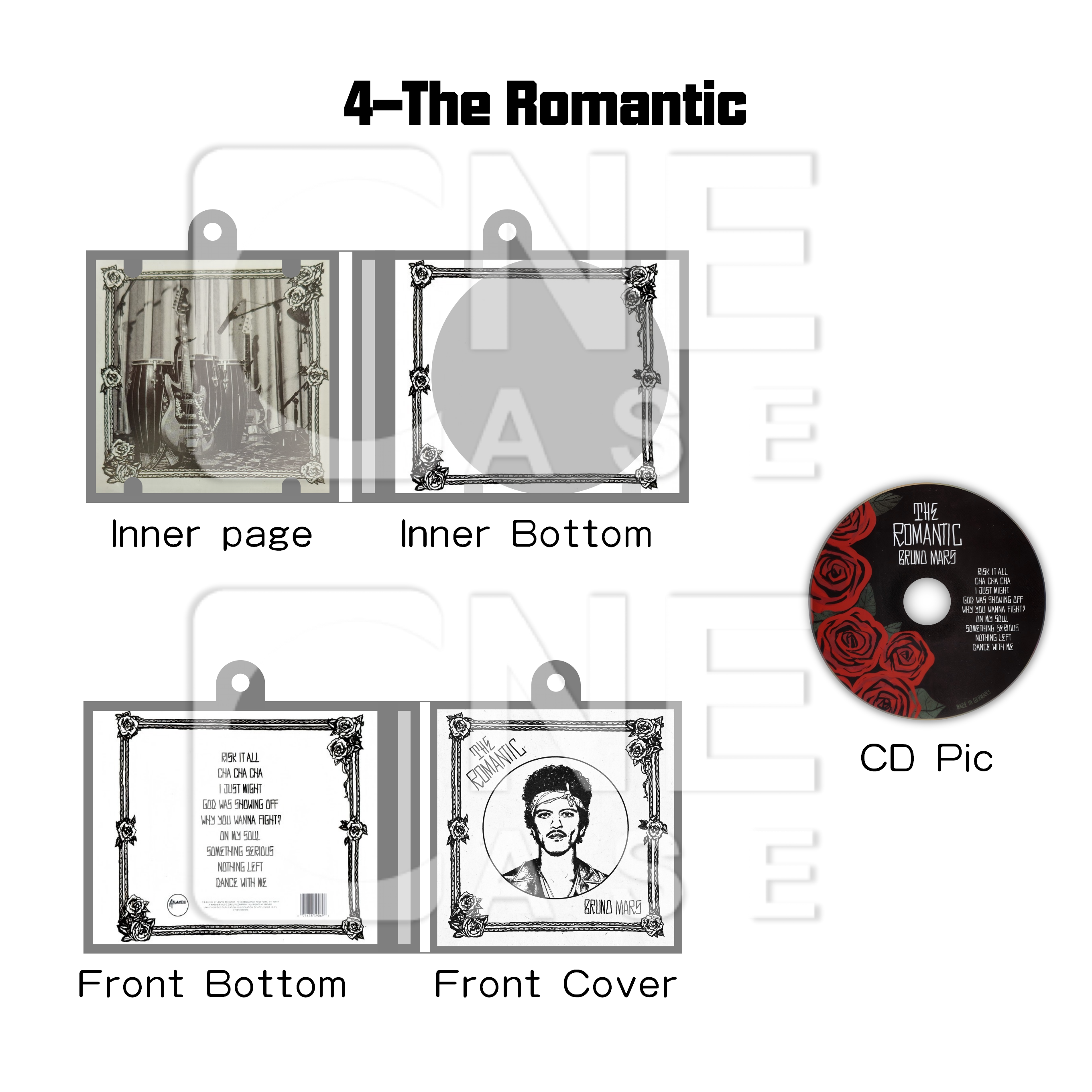 Bruno Mars Mini NFC Album Keychain CD Music Keychain Pendant Customized Mini 