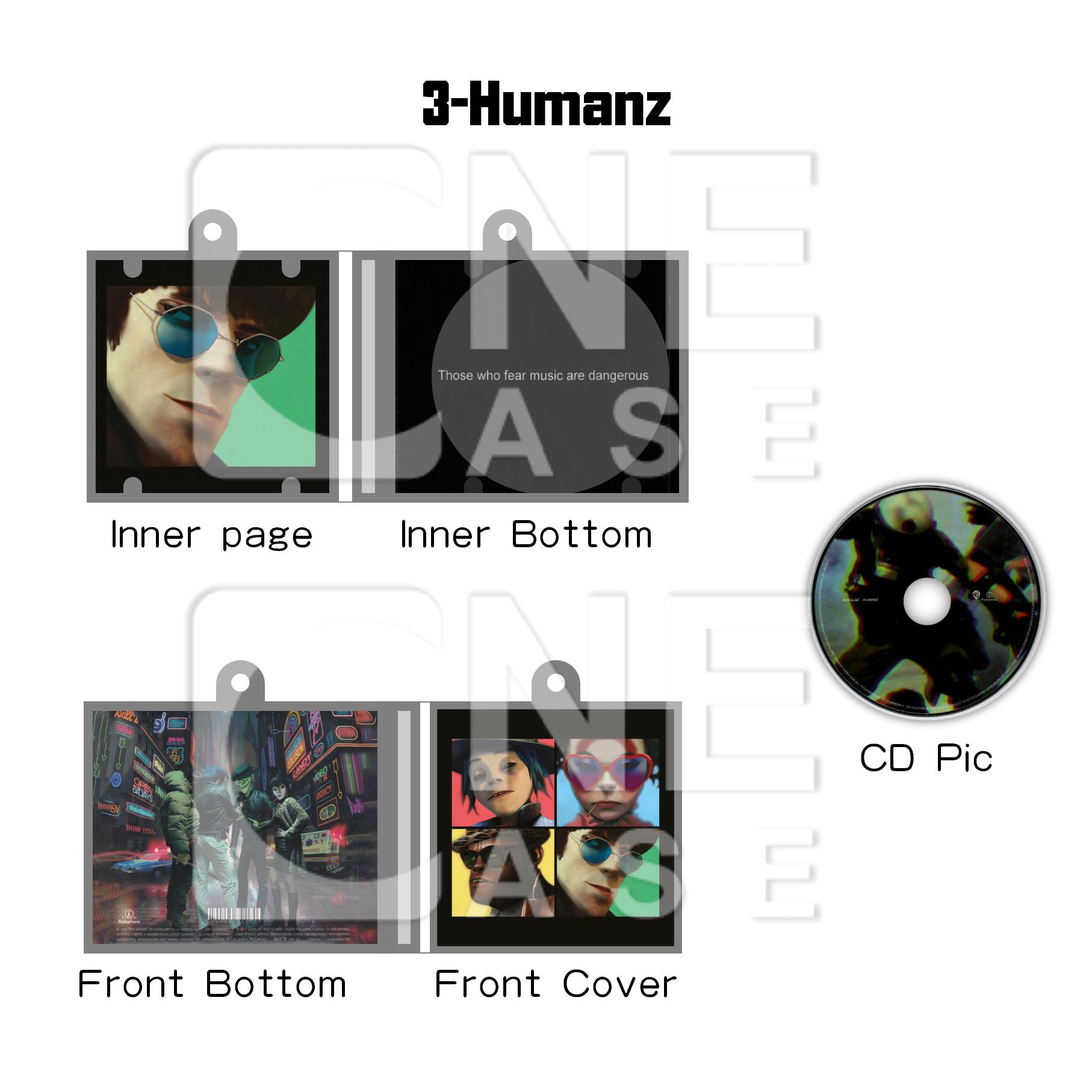 Gorillaz Mini NFC Album Keychain CD Music Keychain Pendant Customized Mini Vinyl 