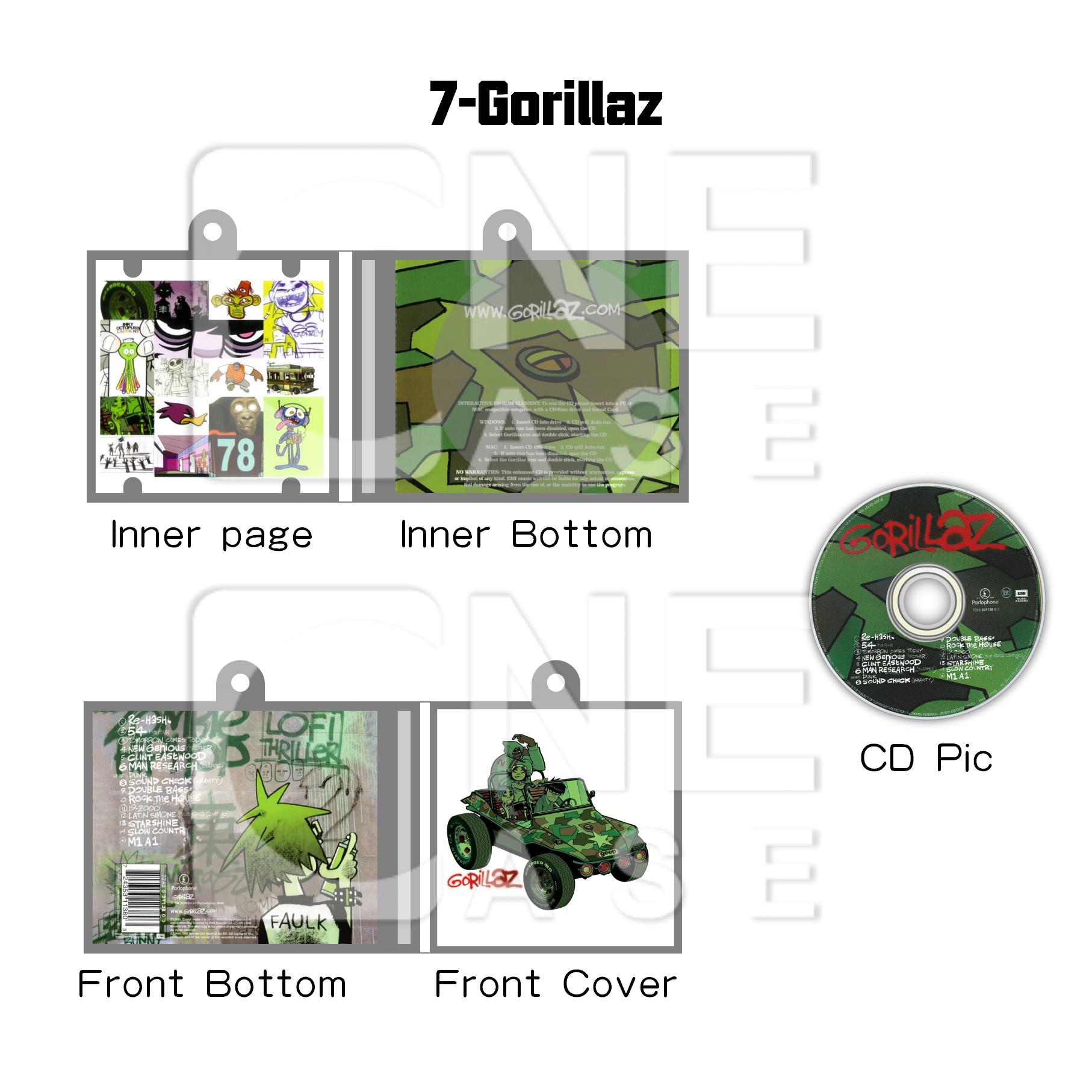 Gorillaz Mini NFC Album Keychain CD Music Keychain Pendant Customized Mini Vinyl 