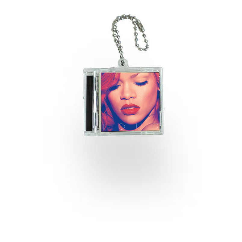 Rihanna Mini Vinyl NFC Album Keychain CD Music Keychain Pendant Customized