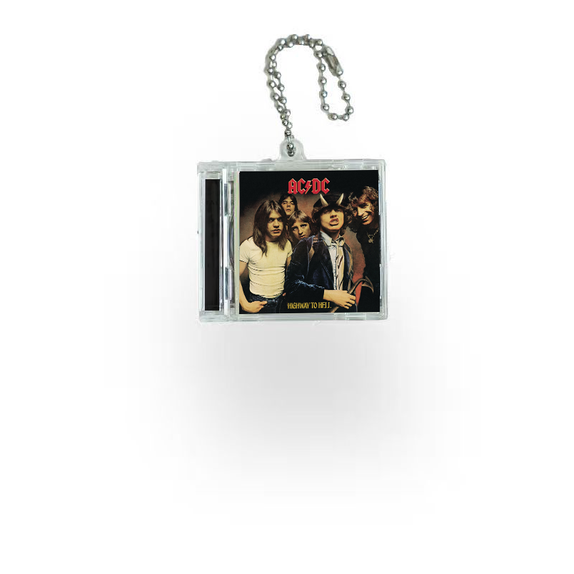 ACDC Rock Band Mini Vinyl NFC Album Keychain CD Music Keychain Pendant Customized