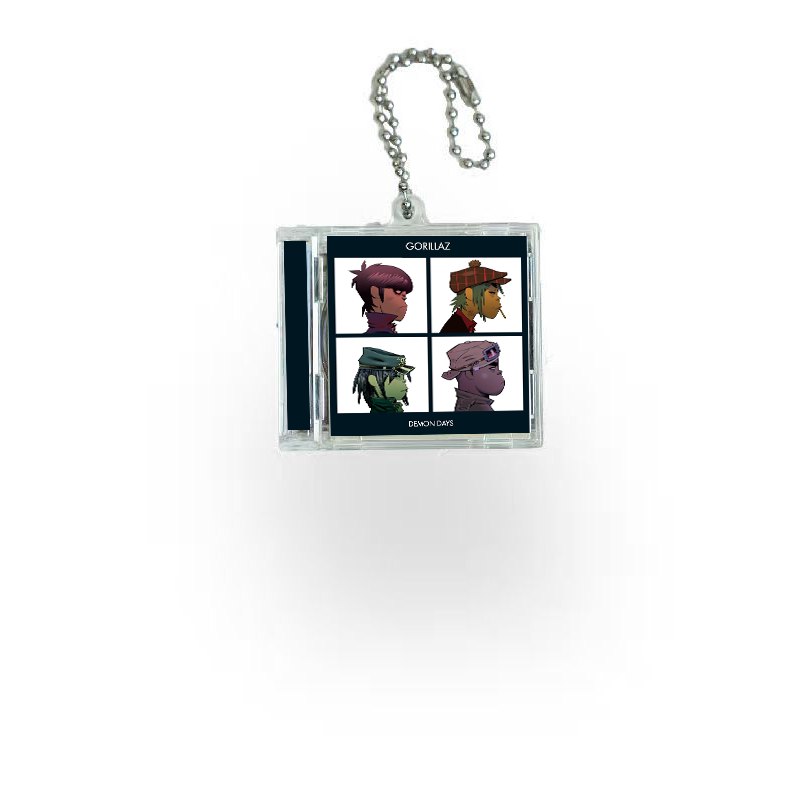Gorillaz Mini NFC Album Keychain CD Music Keychain Pendant Customized Mini Vinyl 