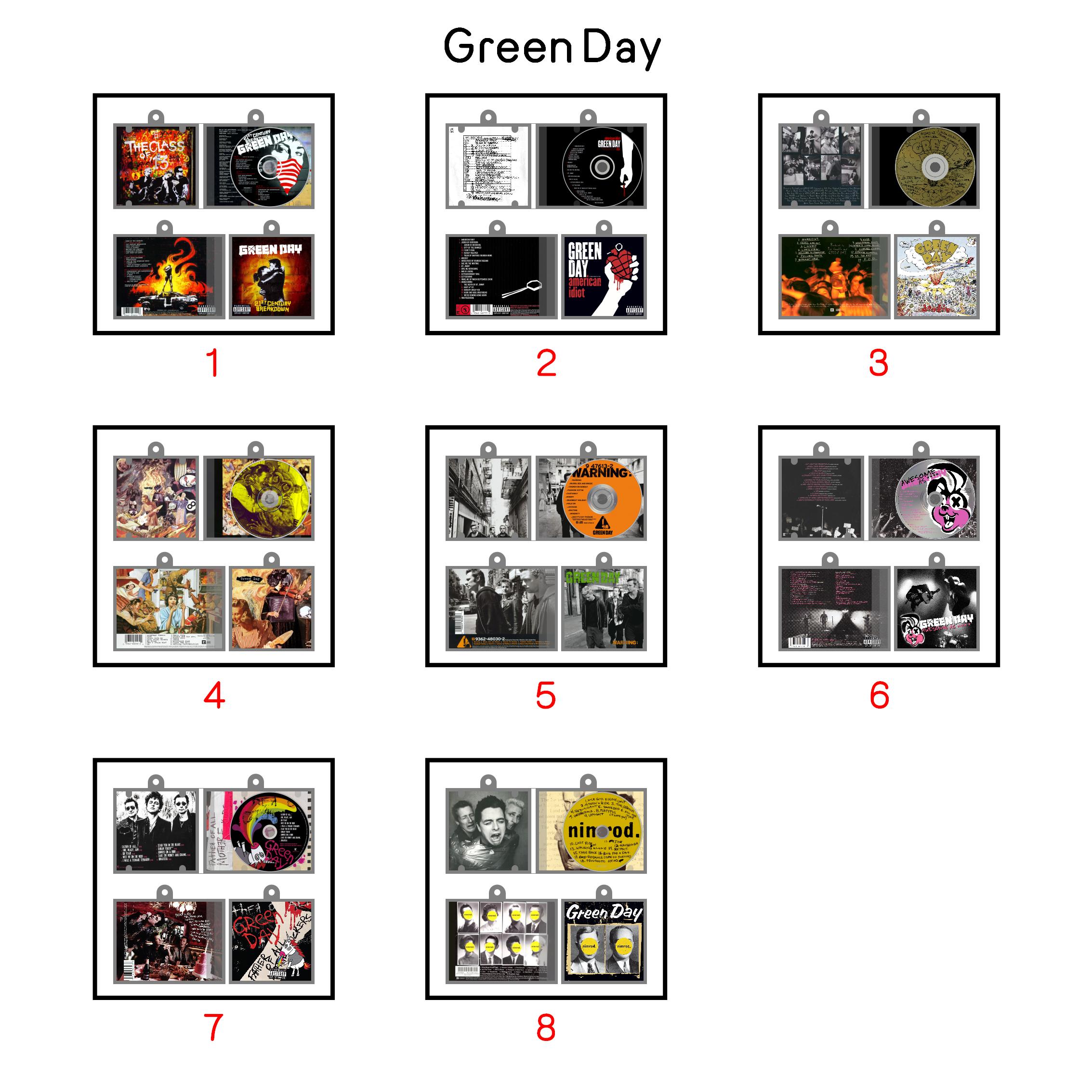 Greenday Green Day Mini Vinyl NFC Album Keychain CD Music Keychain Pendant Customized