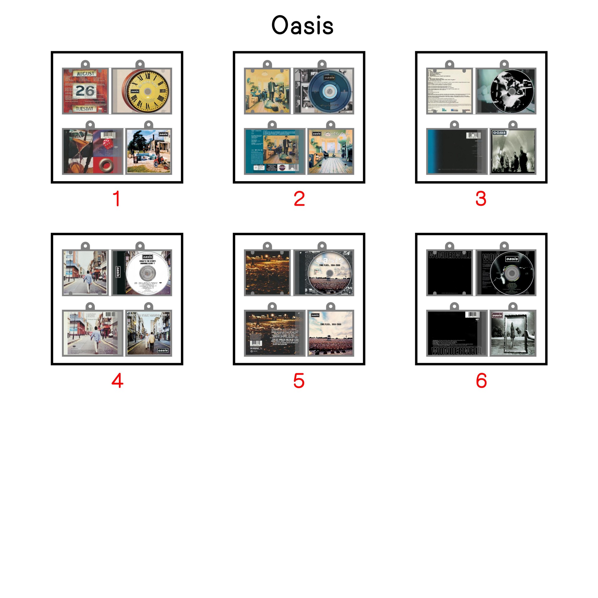 Oasis  Mini NFC Album Keychain CD Music Keychain Pendant Customized Mini Vinyl Album 