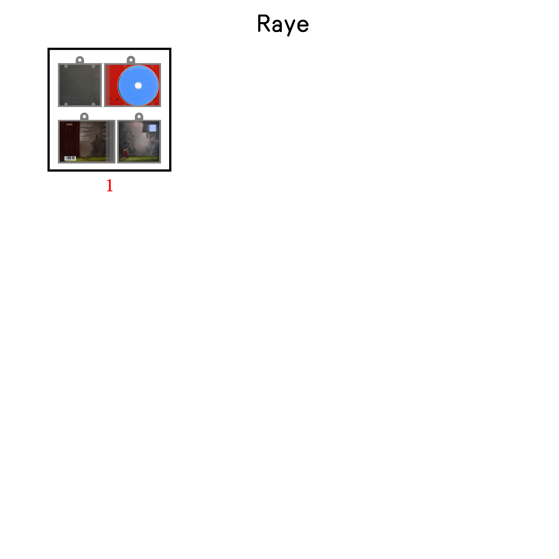 Raye Mini NFC Album Keychain CD Music Keychain Pendant Customized Mini Vinyl Album 