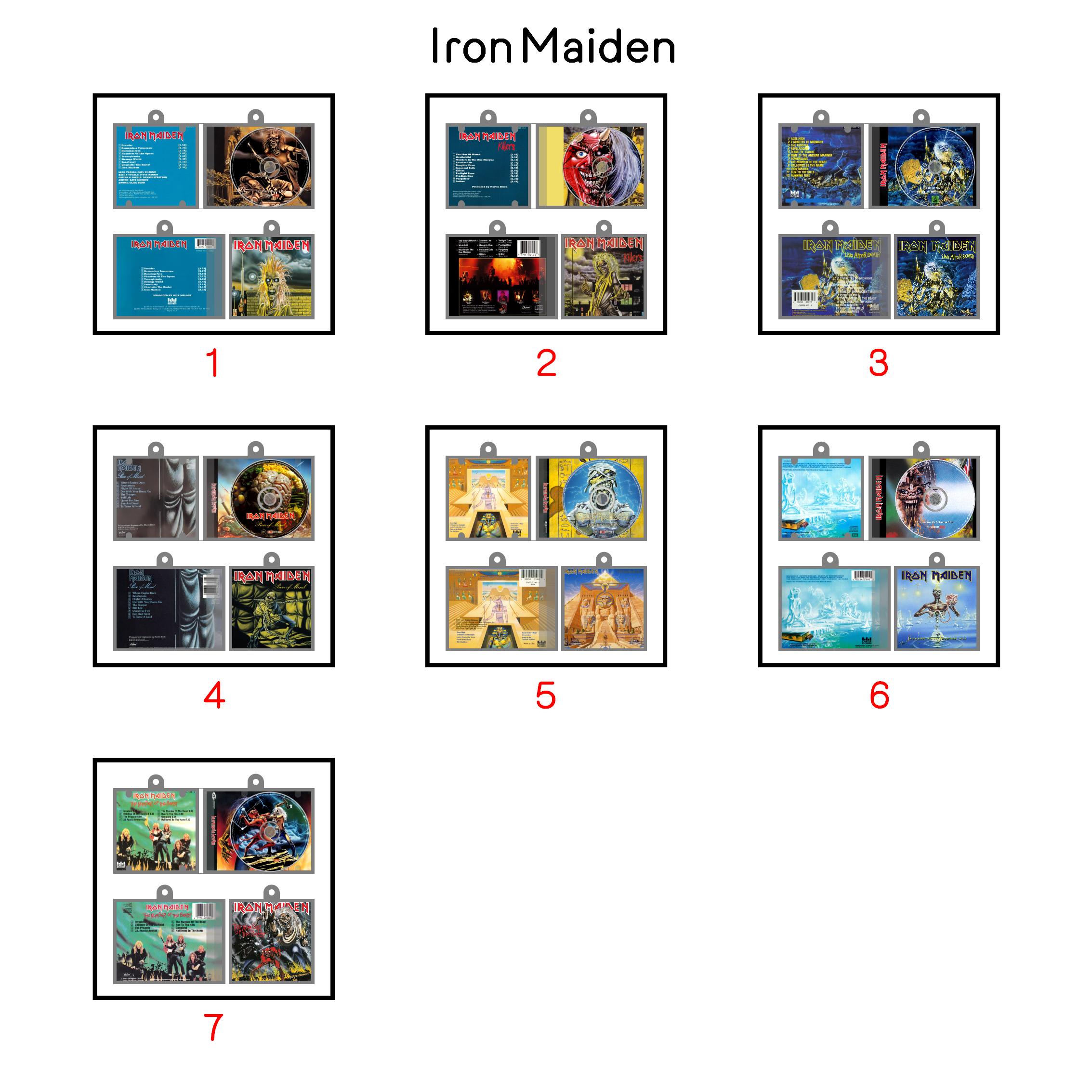 Iron Maiden  Mini NFC Album Keychain CD Music Keychain Pendant Customized Mini Vinyl Album 