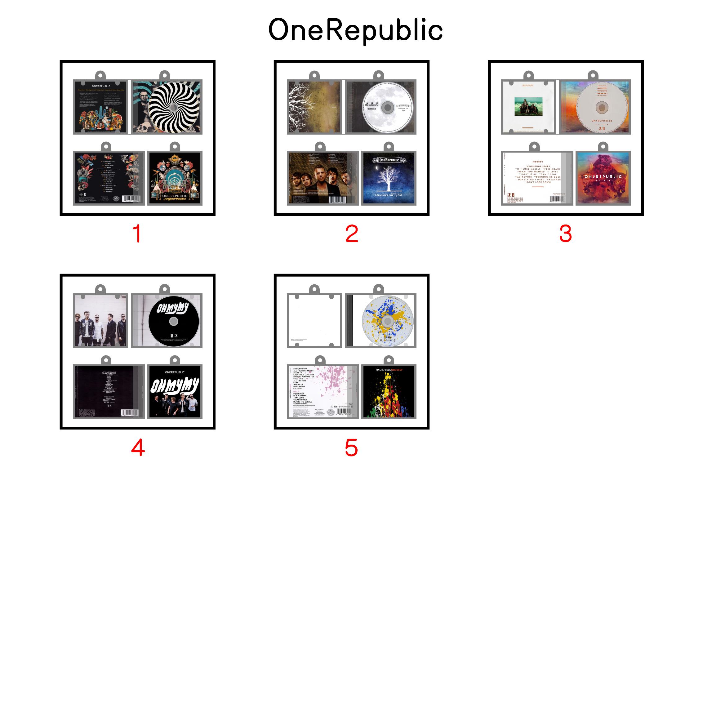 One Republic Mini NFC Album Keychain CD Music Keychain Pendant Customized Mini Vinyl Album 