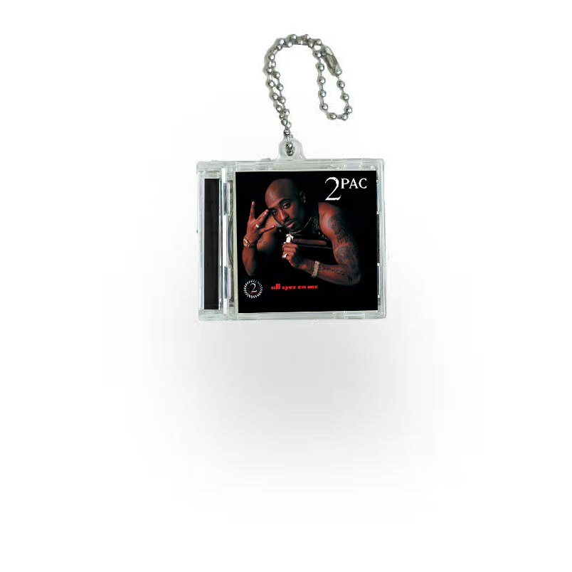 2pac Mini Vinyl NFC Album Keychain CD Music Keychain Pendant Customized 