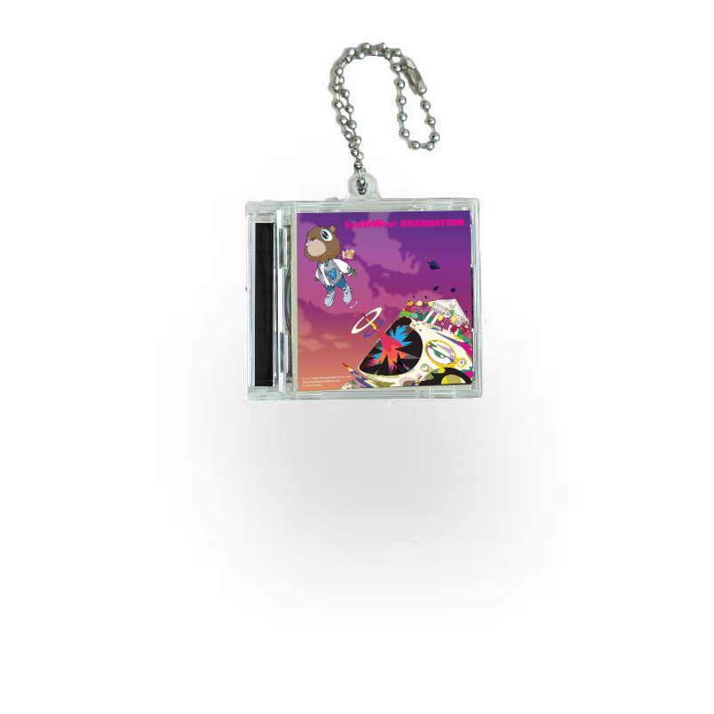 Kanye West Mini Vinyl NFC Album Keychain CD Music Keychain Pendant Customized
