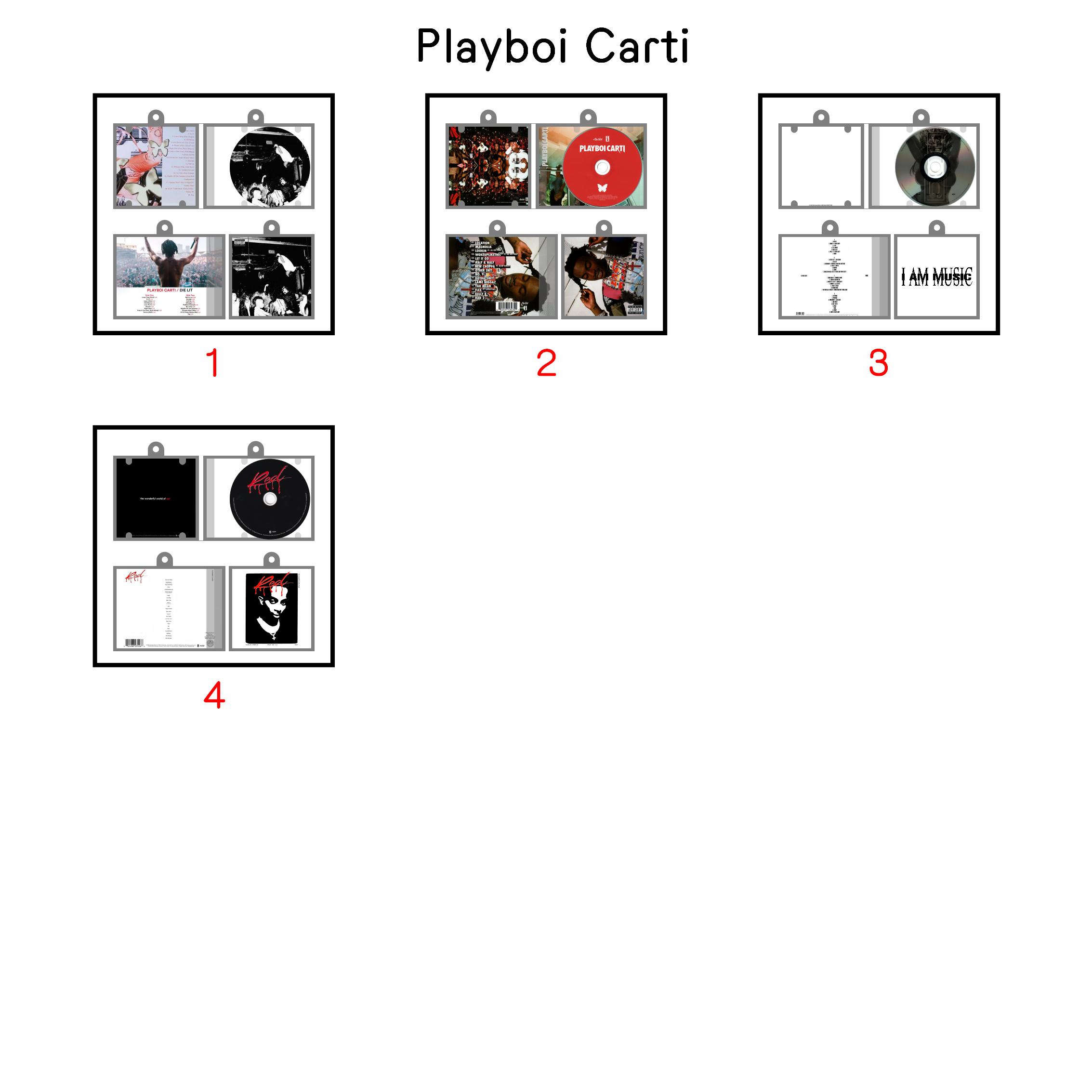 Playboi Carti  Mini NFC Album Keychain CD Music Keychain Pendant Customized Mini Vinyl Album 