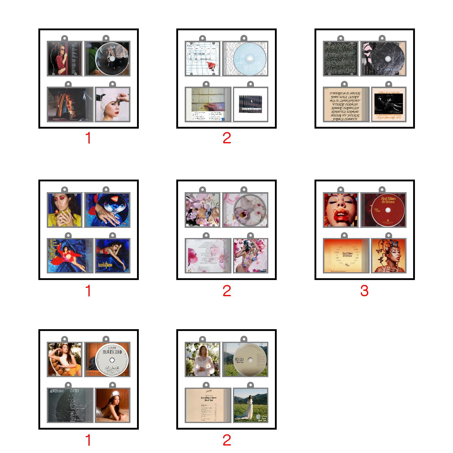 NO.8 Mini NFC Album Keychain CD Music Keychain Pendant Customized Mini Vinyl Album Mit+Kali +Lau