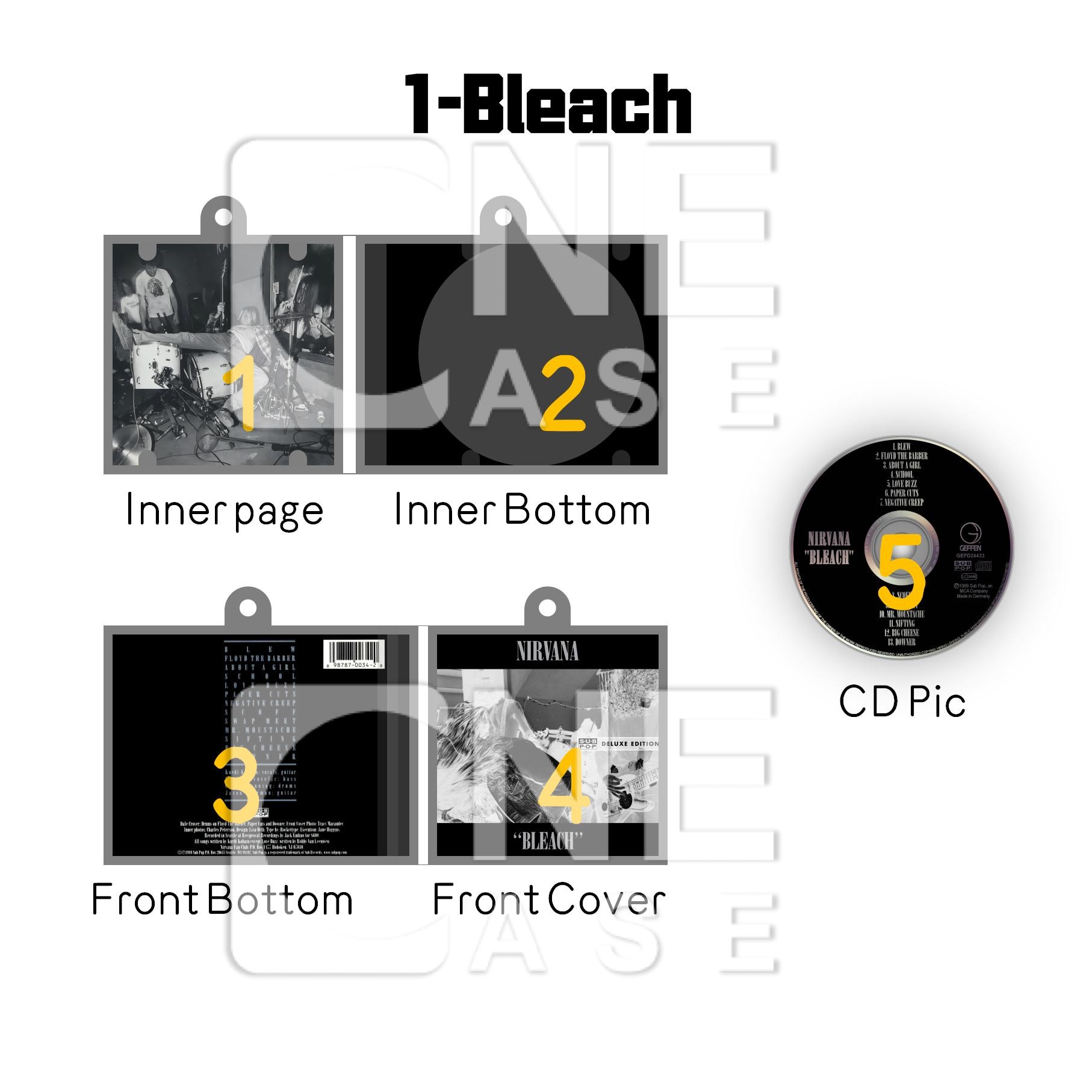 Nirvana Mini Vinyl NFC AlbumKeychain CD Music Keychain Pendant Customized 