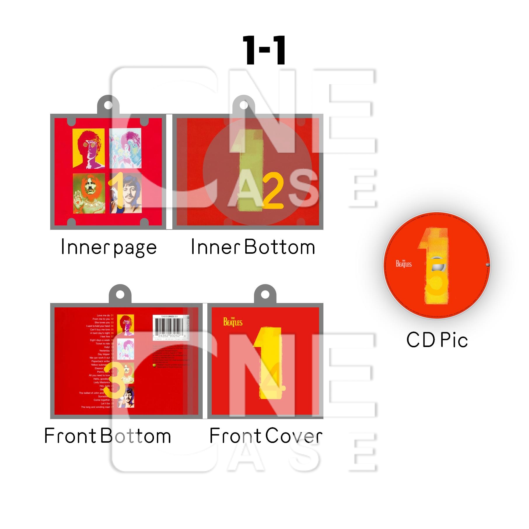 The Beatles Mini Vinyl NFC Album Keychain CD Music Keychain Pendant Customized