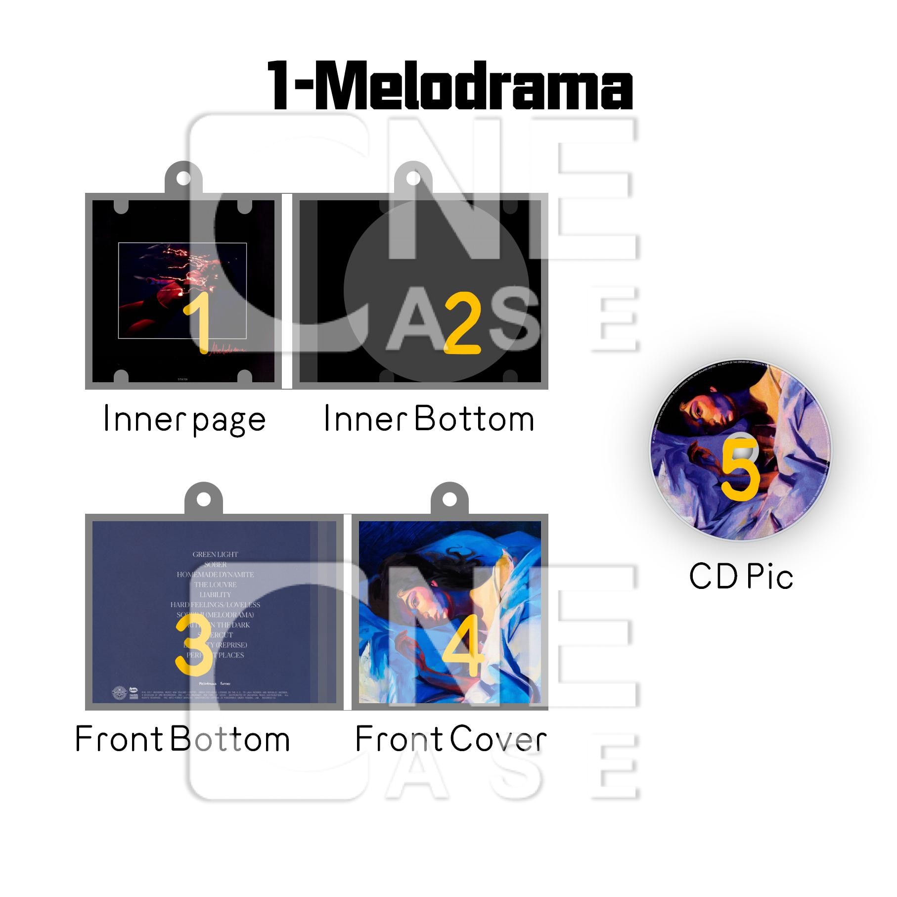 Lorde Mini NFC Album Keychain CD Music Keychain Pendant Customized Mini 