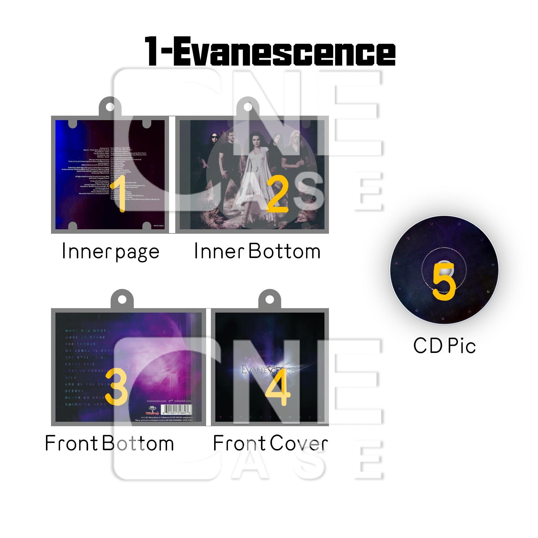 Evanescence Mini NFC Album Keychain CD Music Keychain Pendant Customized Mini Vinyl Album 