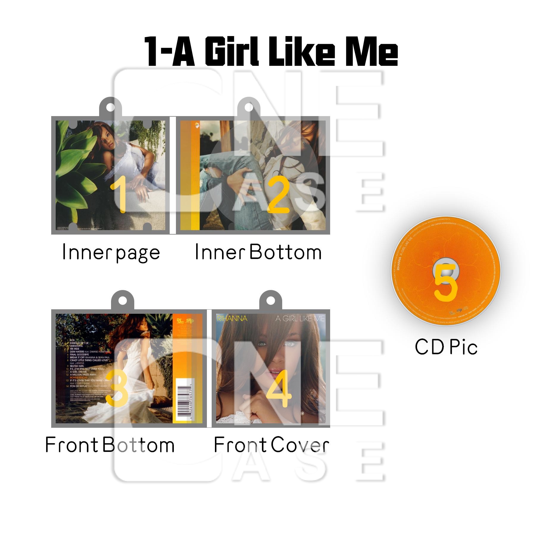 Rihanna Mini Vinyl NFC Album Keychain CD Music Keychain Pendant Customized