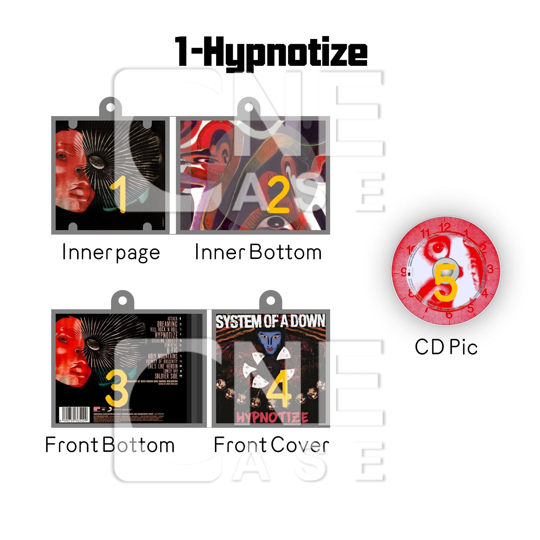 System of a down Mini NFC Album Keychain CD Music Keychain Pendant Customized Mini Vinyl Album 