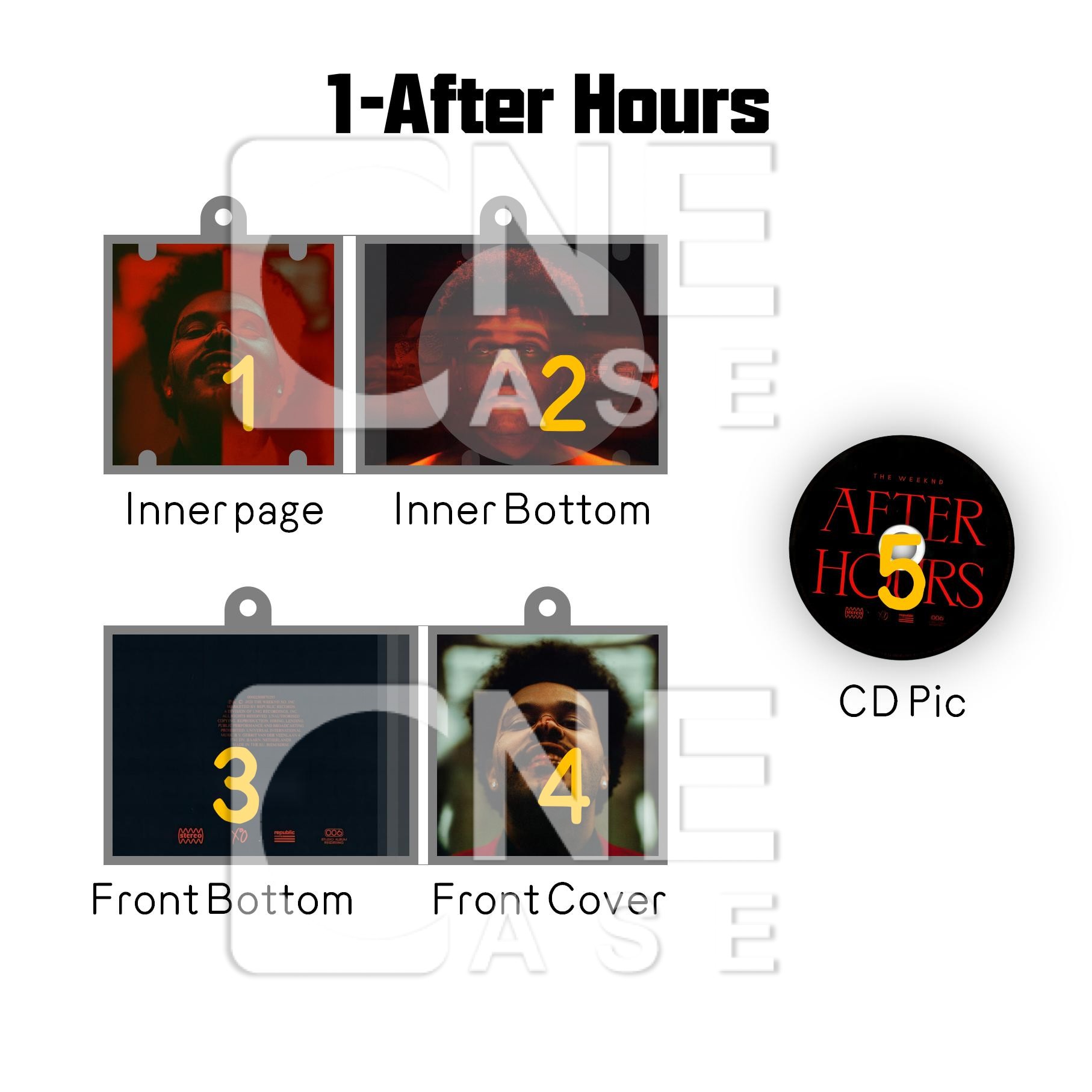 The Weeknd Mini Vinyl NFC Album Keychain CD Music Keychain Pendant Customized 