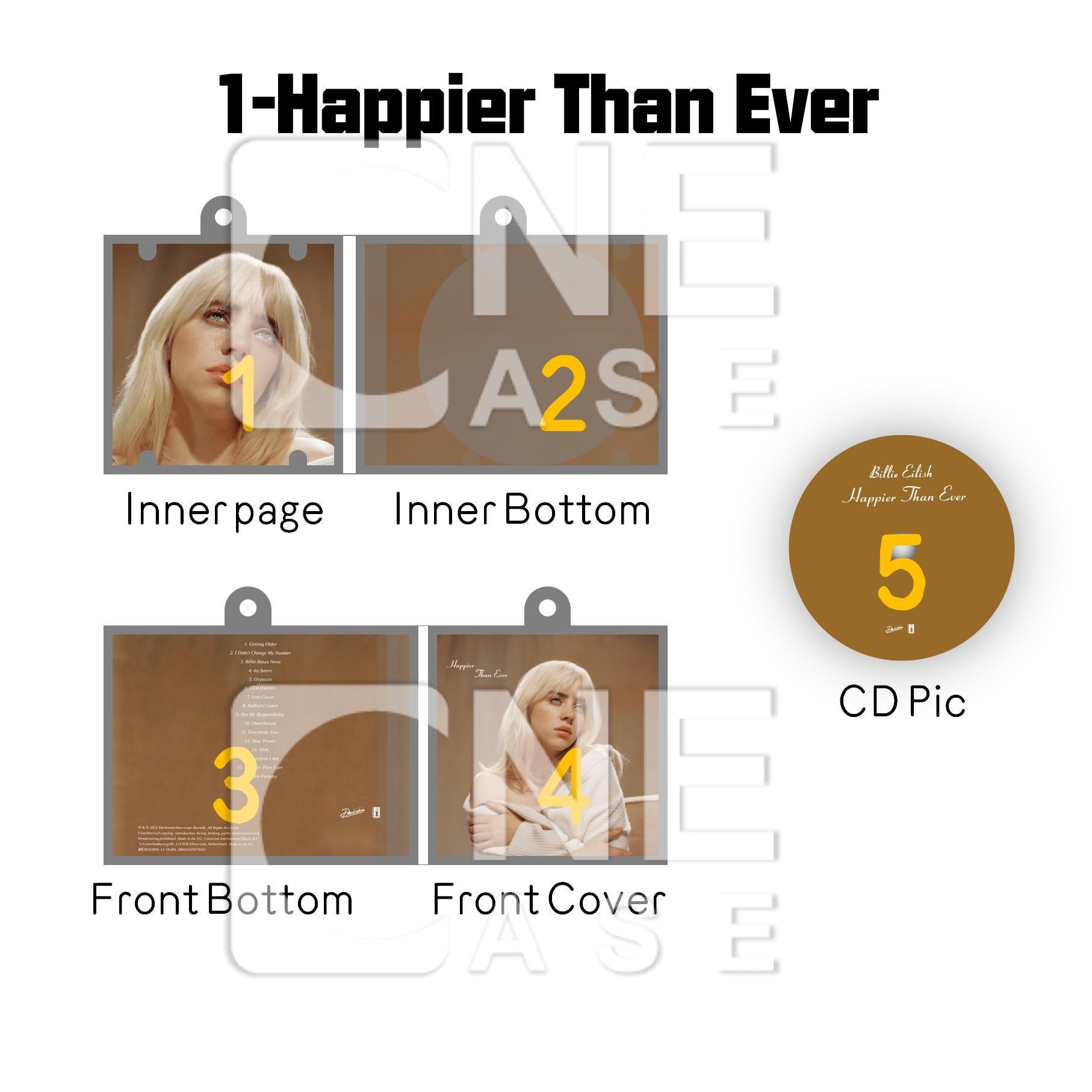 Billie Eilish Mini Vinyl NFC Album Keychain CD Music Keychain Pendant Customized HIT ME HARD AND SOFT