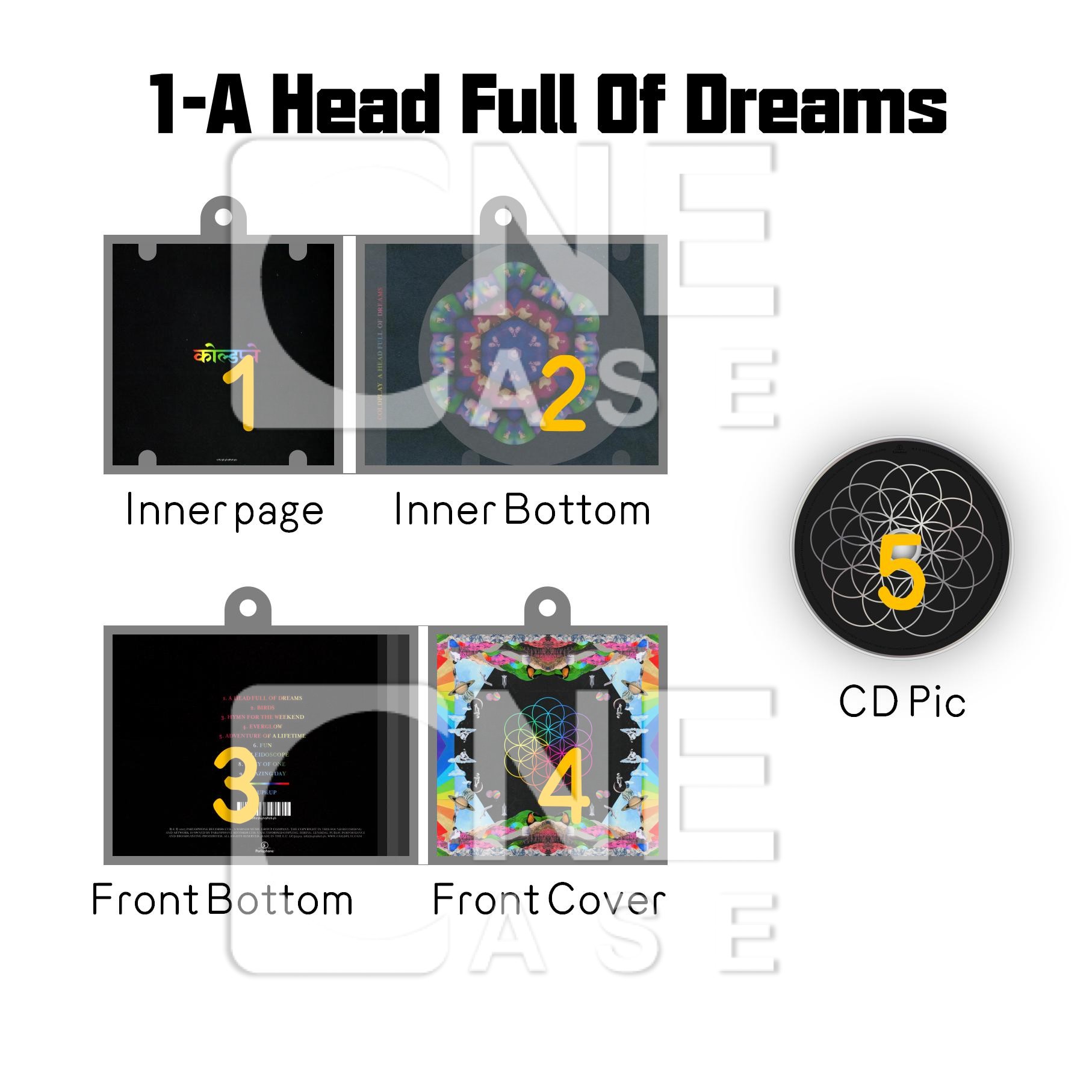 Coldplay Mini NFC Album Keychain CD Music Keychain Pendant Customized Mini Vinyl Album 