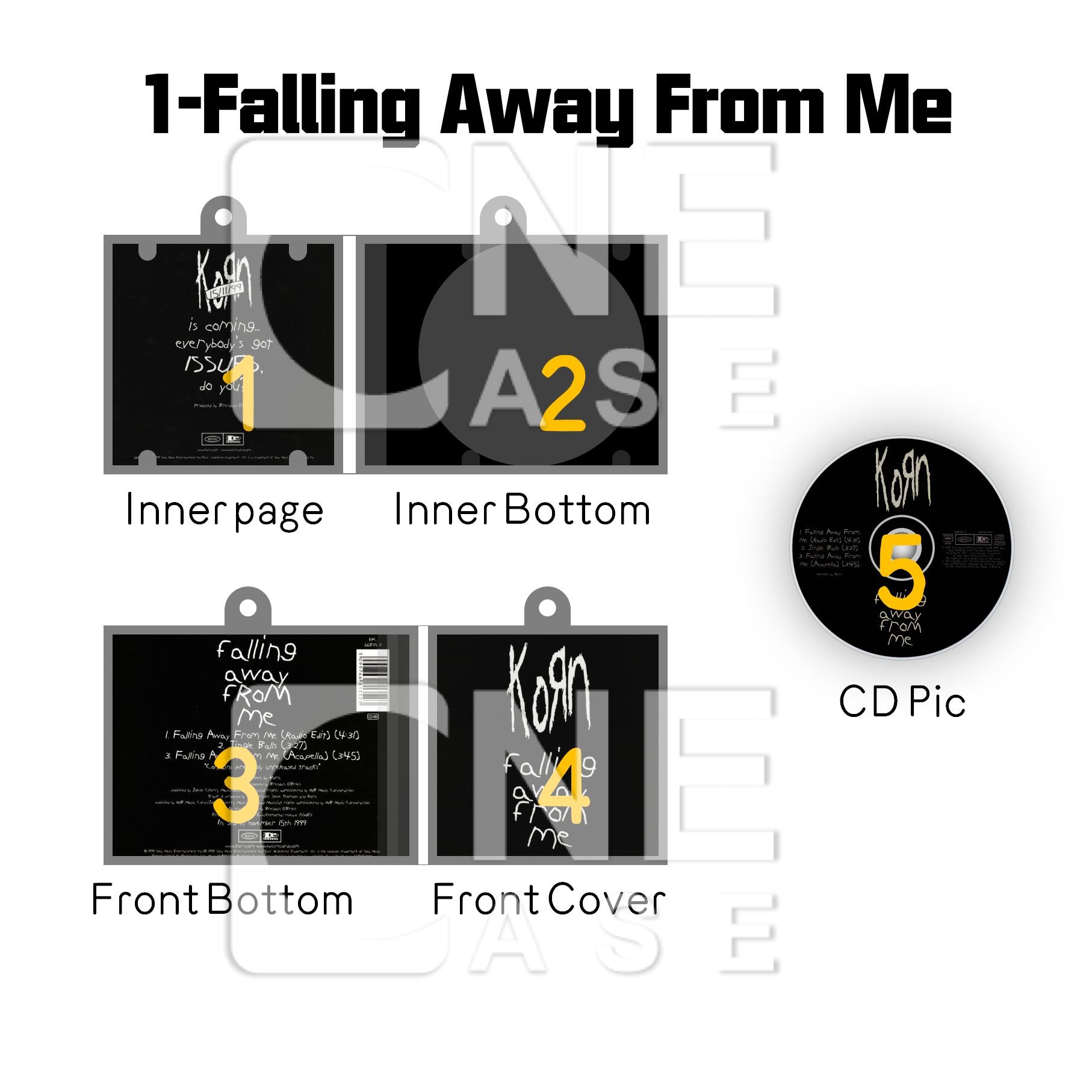 Korn  Mini Vinyl NFC Album Keychain CD Music Keychain Pendant Customized