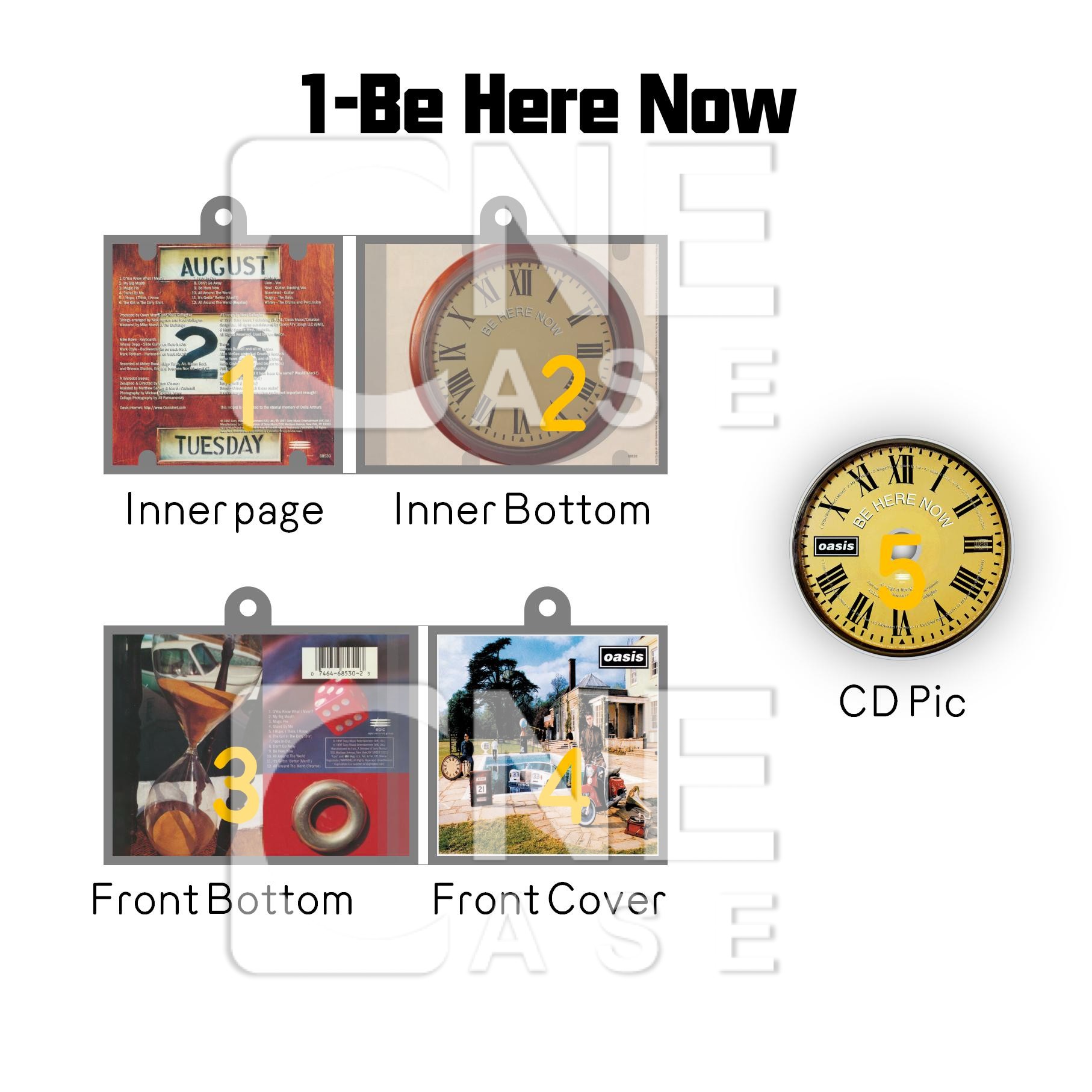 Oasis  Mini NFC Album Keychain CD Music Keychain Pendant Customized Mini Vinyl Album 