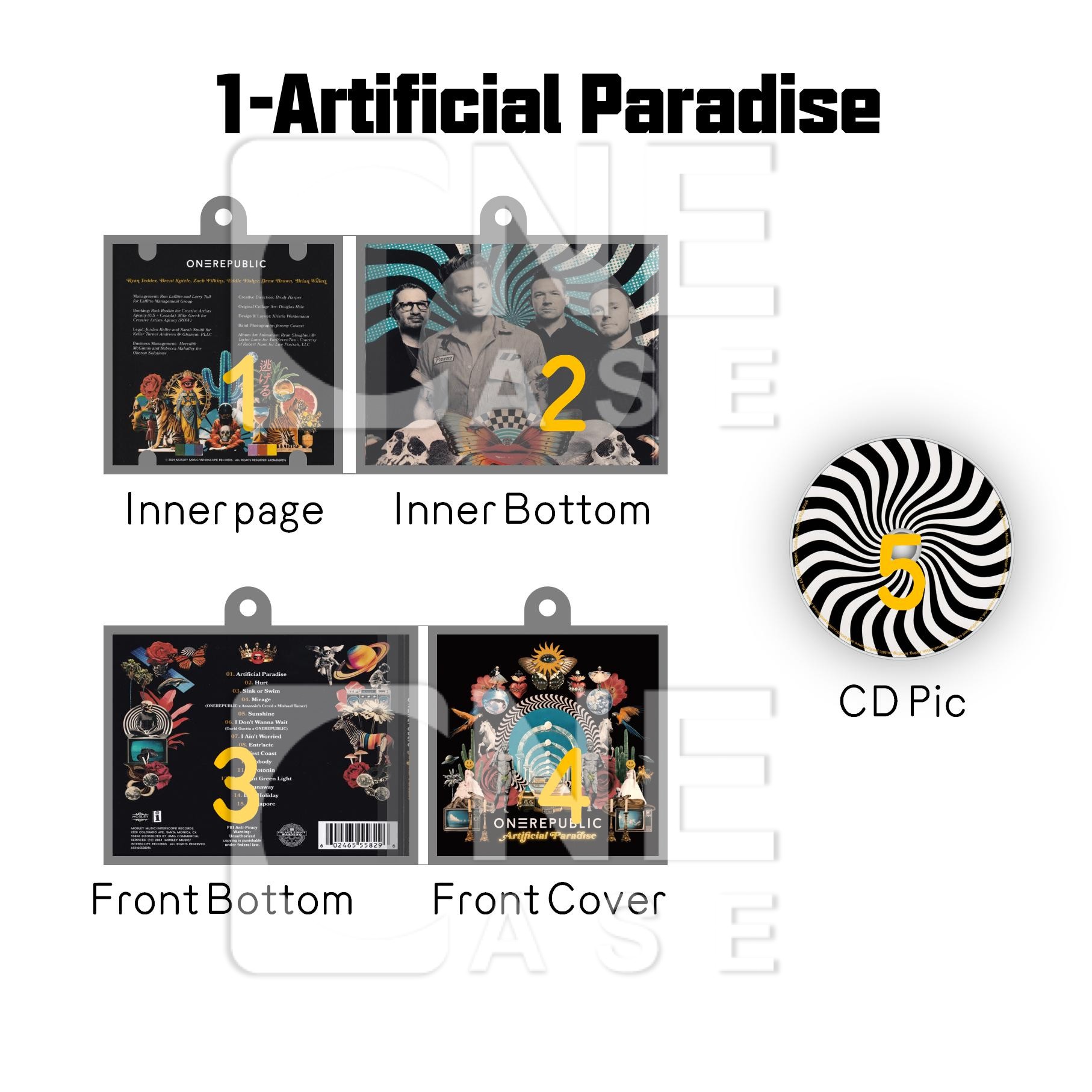 One Republic Mini NFC Album Keychain CD Music Keychain Pendant Customized Mini Vinyl Album 