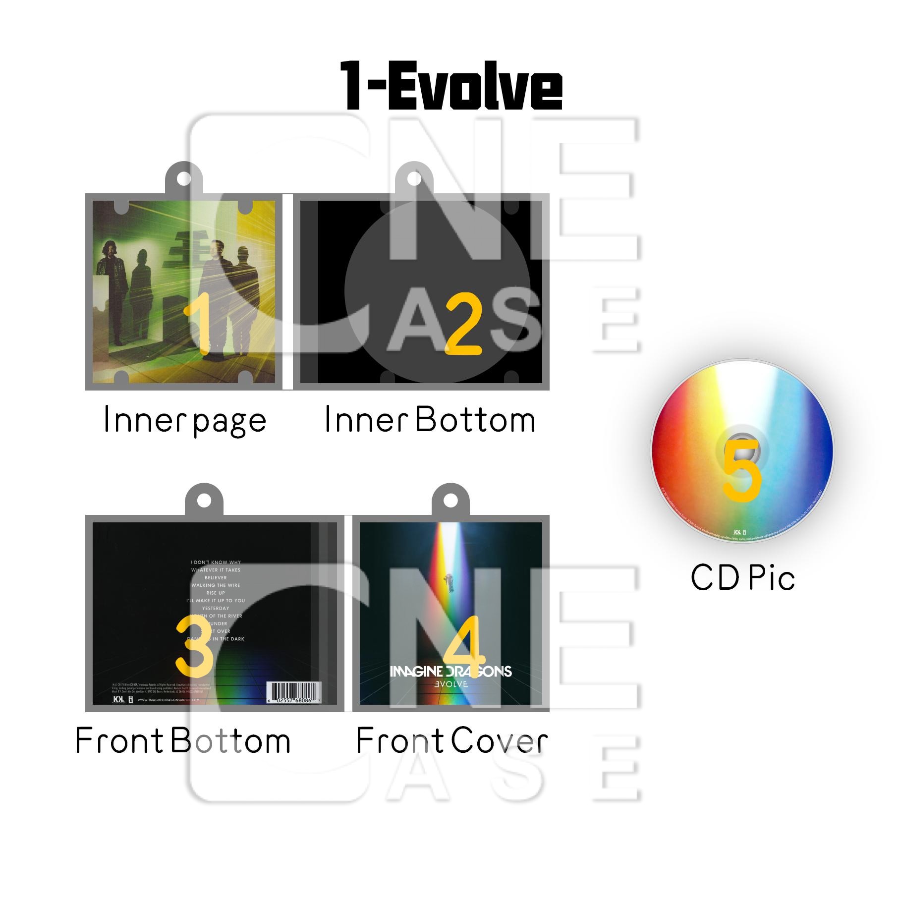 Imagine Dragons Mini NFC Album Keychain CD Music Keychain Pendant Customized Mini Vinyl Album 