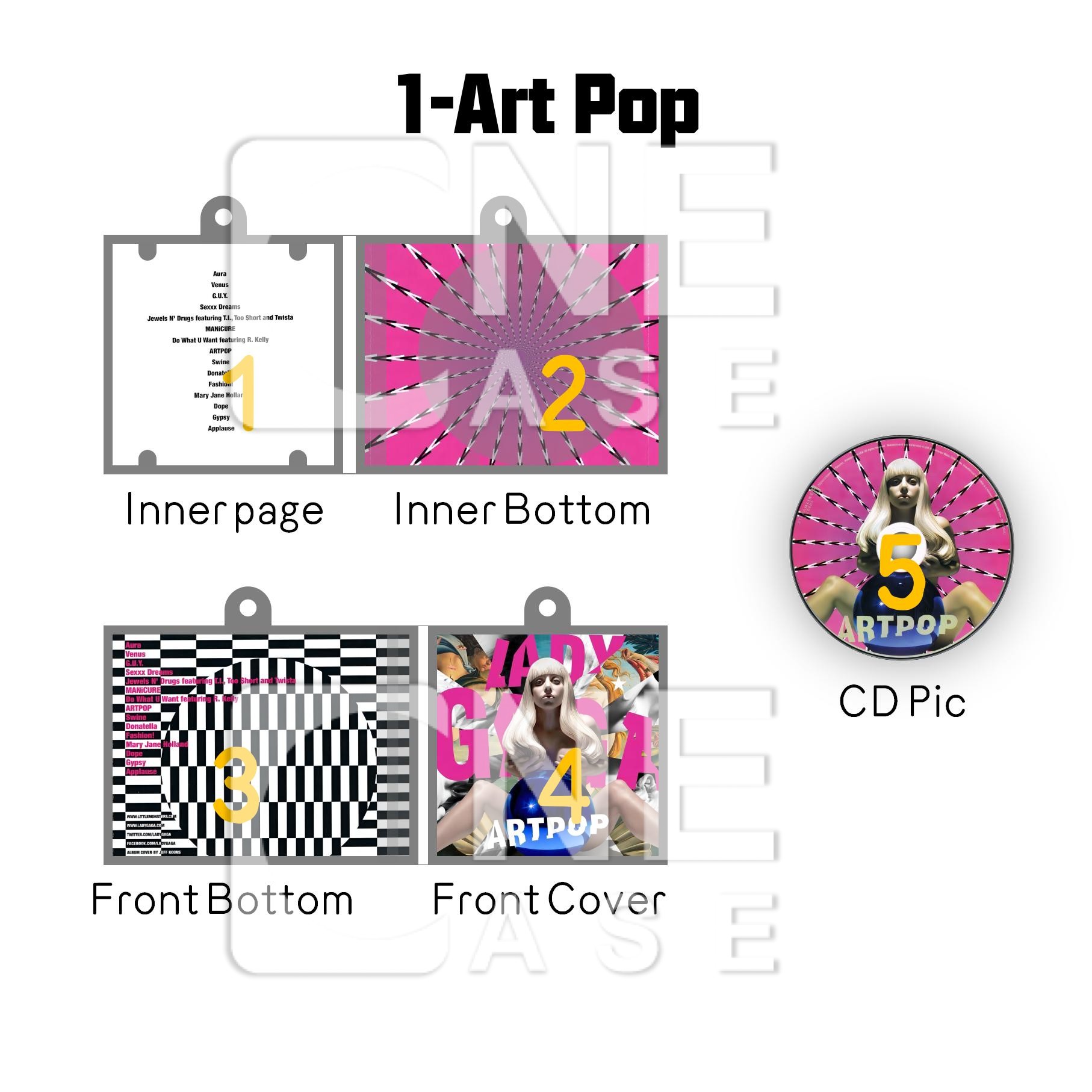 Lady Gaga Mini NFC Album Keychain CD Music Keychain Pendant Customized 