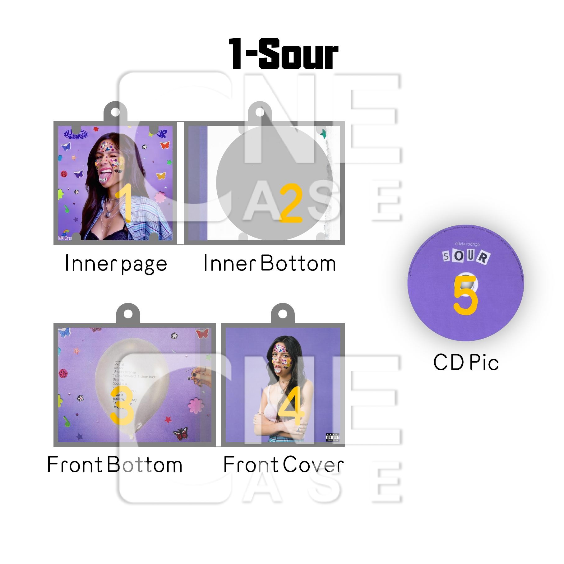 Olivia Rodrigo Mini Vinyl NFC Album Keychain CD Music Keychain Pendant Customized 