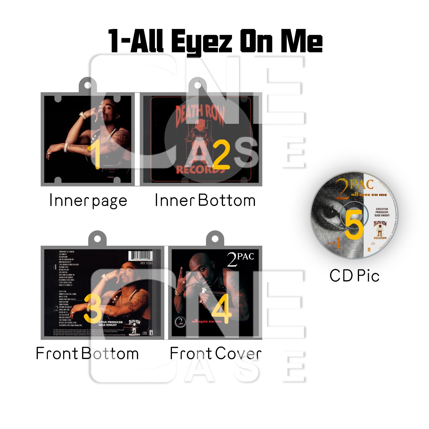 2pac Tupac Mini Vinyl NFC Album Keychain CD Music Keychain Pendant Customized 