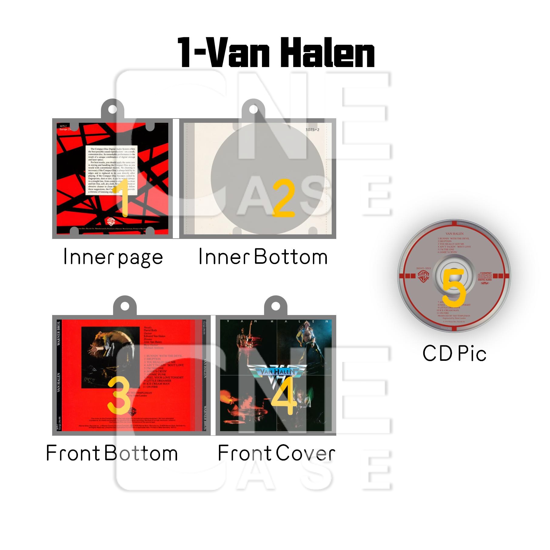 Van Halen Mini NFC Album Keychain CD Music Keychain Pendant Customized Mini Vinyl Album 