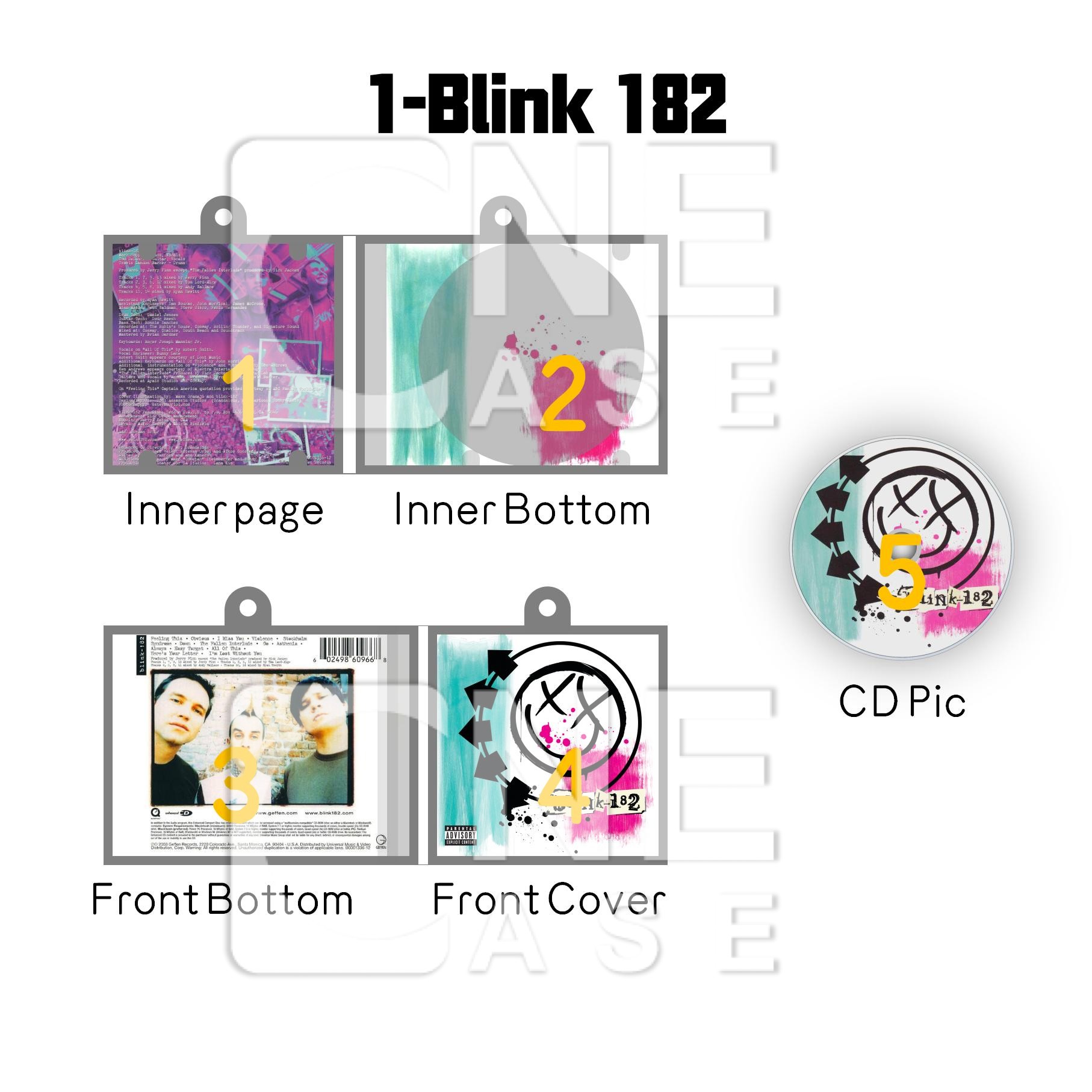 Blink 182  Mini Vinyl NFC Album Keychain CD Music Keychain Pendant Customized