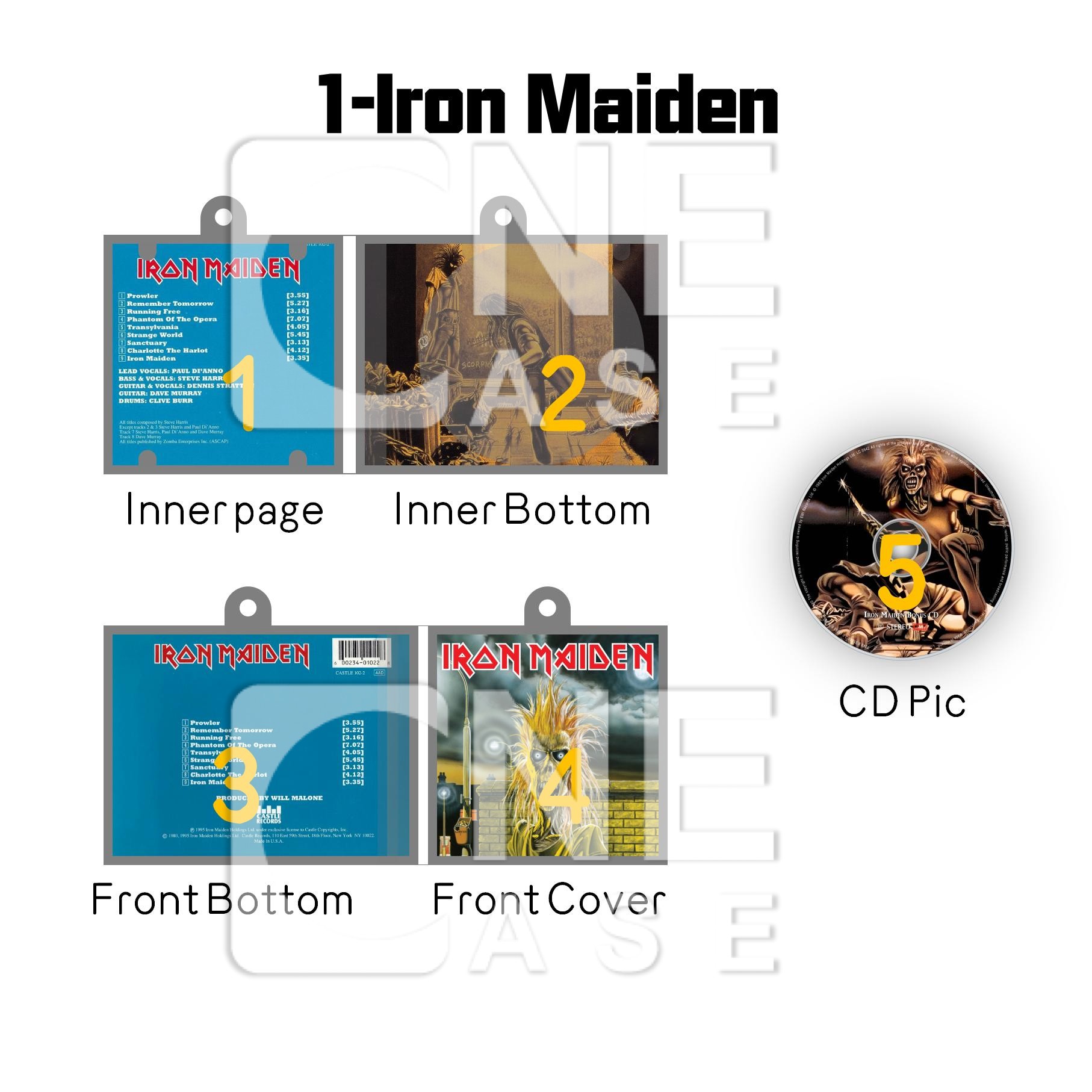 Iron Maiden アルバムジャケ マグネットホルダー IRON MAIDEN 25 pack of album cover discography magnets lot