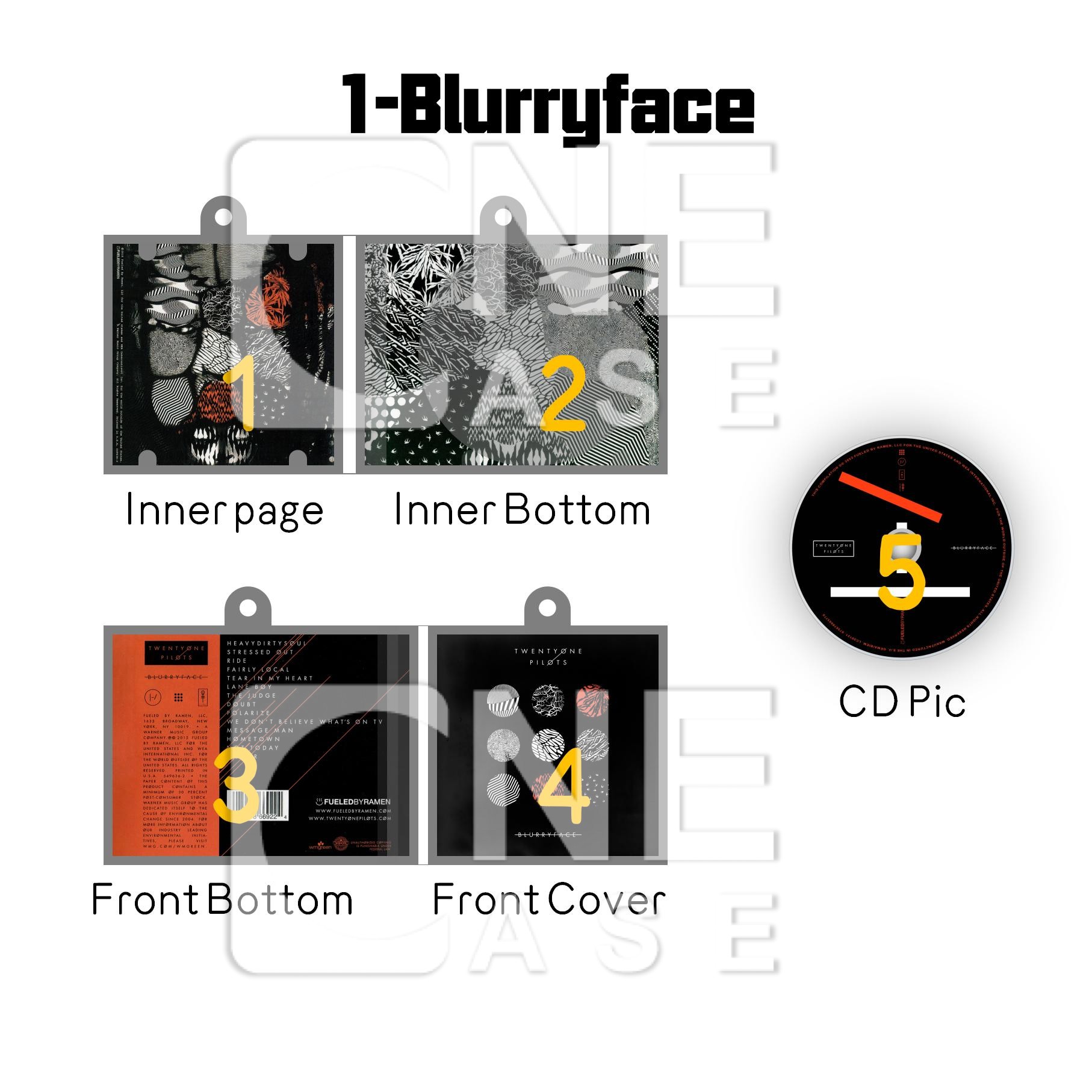 Twenty One Pilots Mini NFC Album Keychain CD Music Keychain Pendant Customized Mini Vinyl Album 