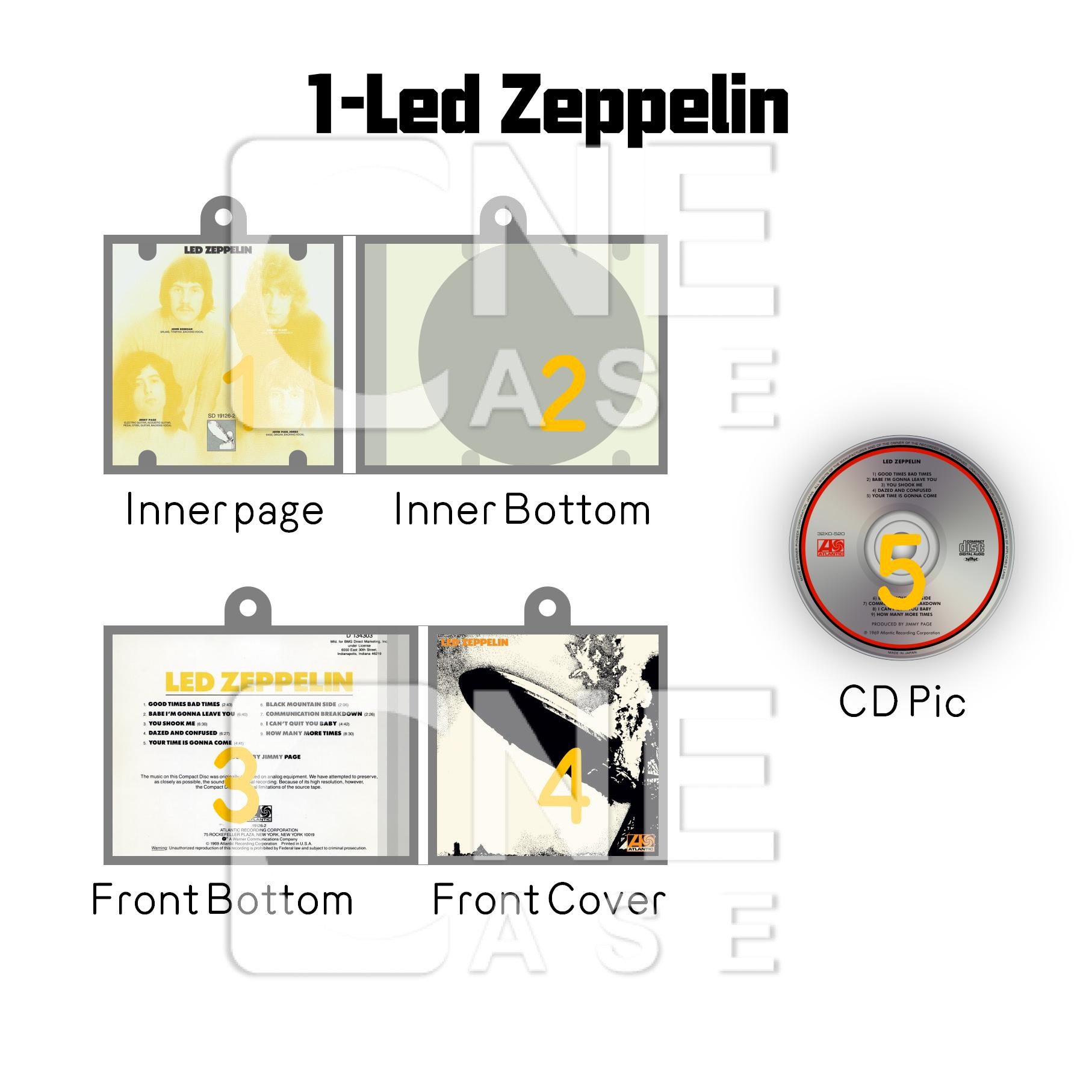 Led Zepplin Mini NFC Album Keychain CD Music Keychain Pendant Customized Mini Vinyl Album 
