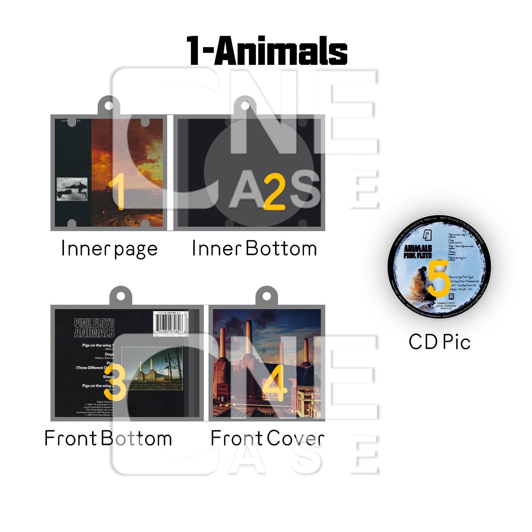 Pinkfloyd Pink  Floyd Mini Vinyl NFC Album Keychain CD Music Keychain Pendant Customized 