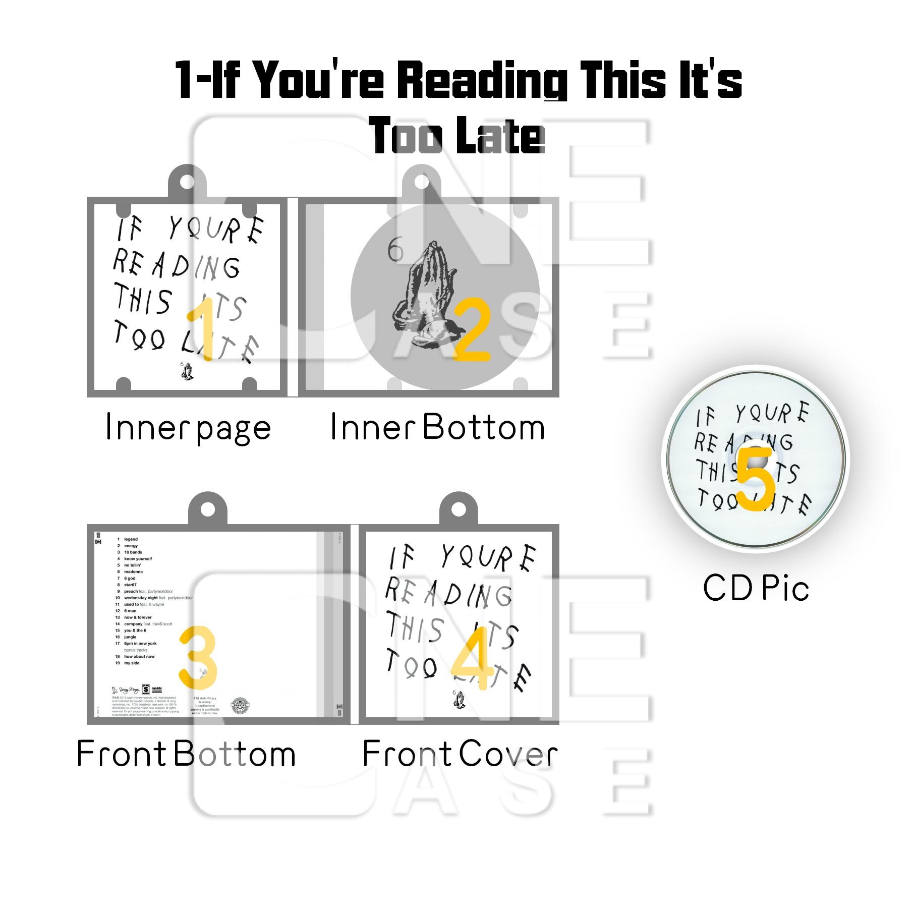 Drake Mini Vinyl NFC Album Keychain CD Music Keychain Pendant Customized 