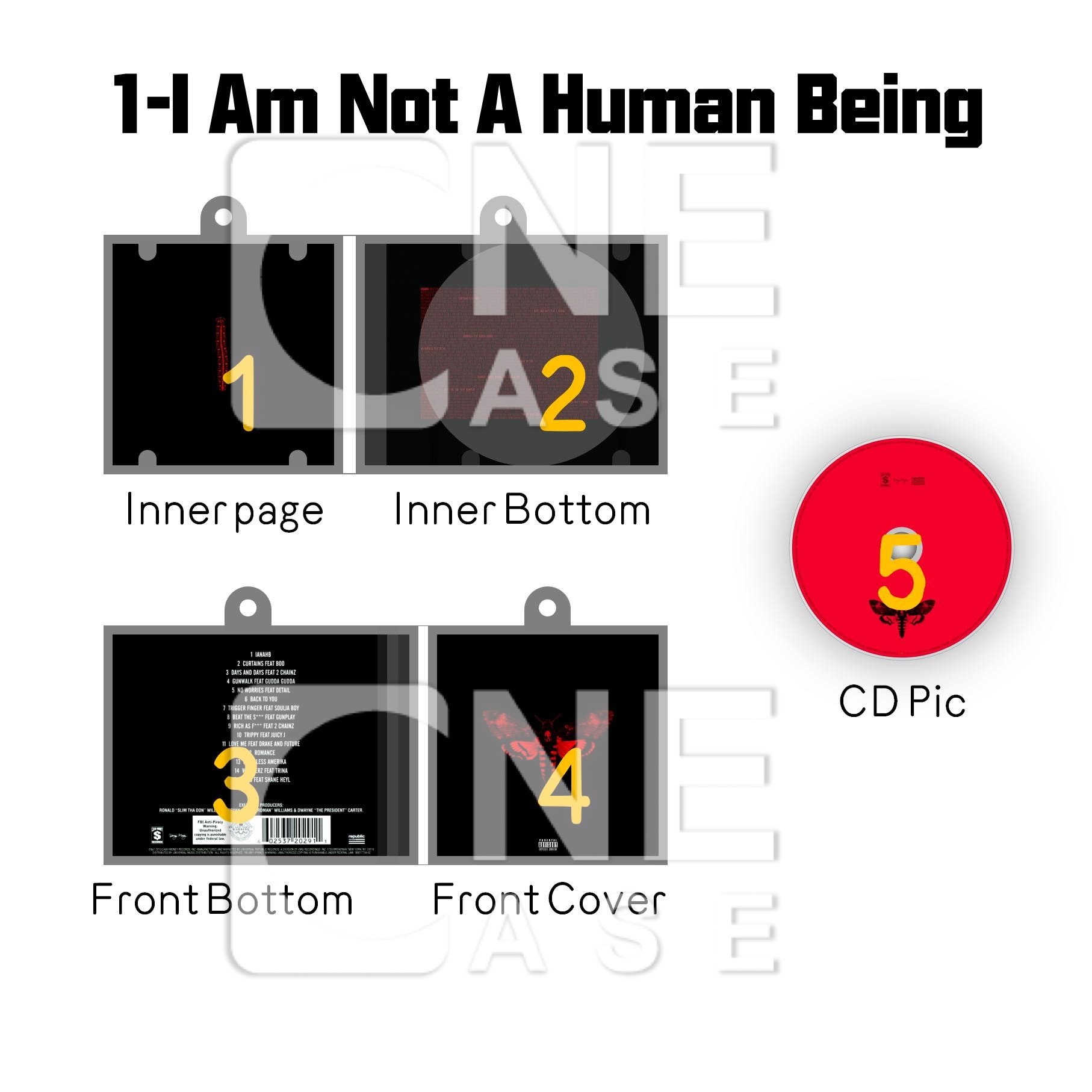 Lil Wayne Mini NFC Album Keychain CD Music Keychain Pendant Customized Mini Vinyl Album 