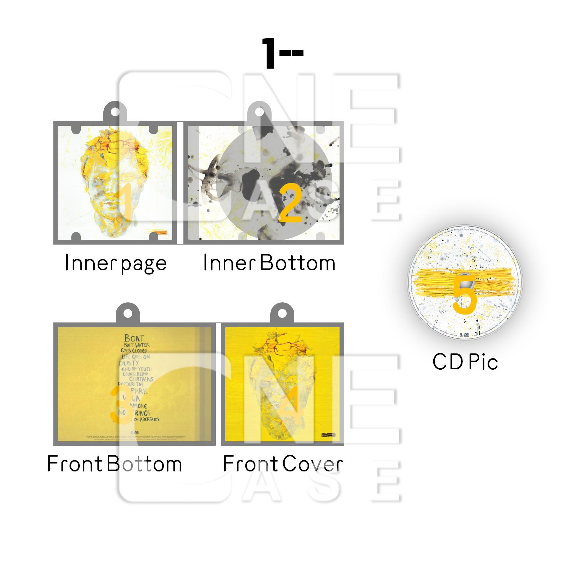 Ed Sheeran Mini Vinyl NFC Album Keychain CD Music Keychain Pendant Customized