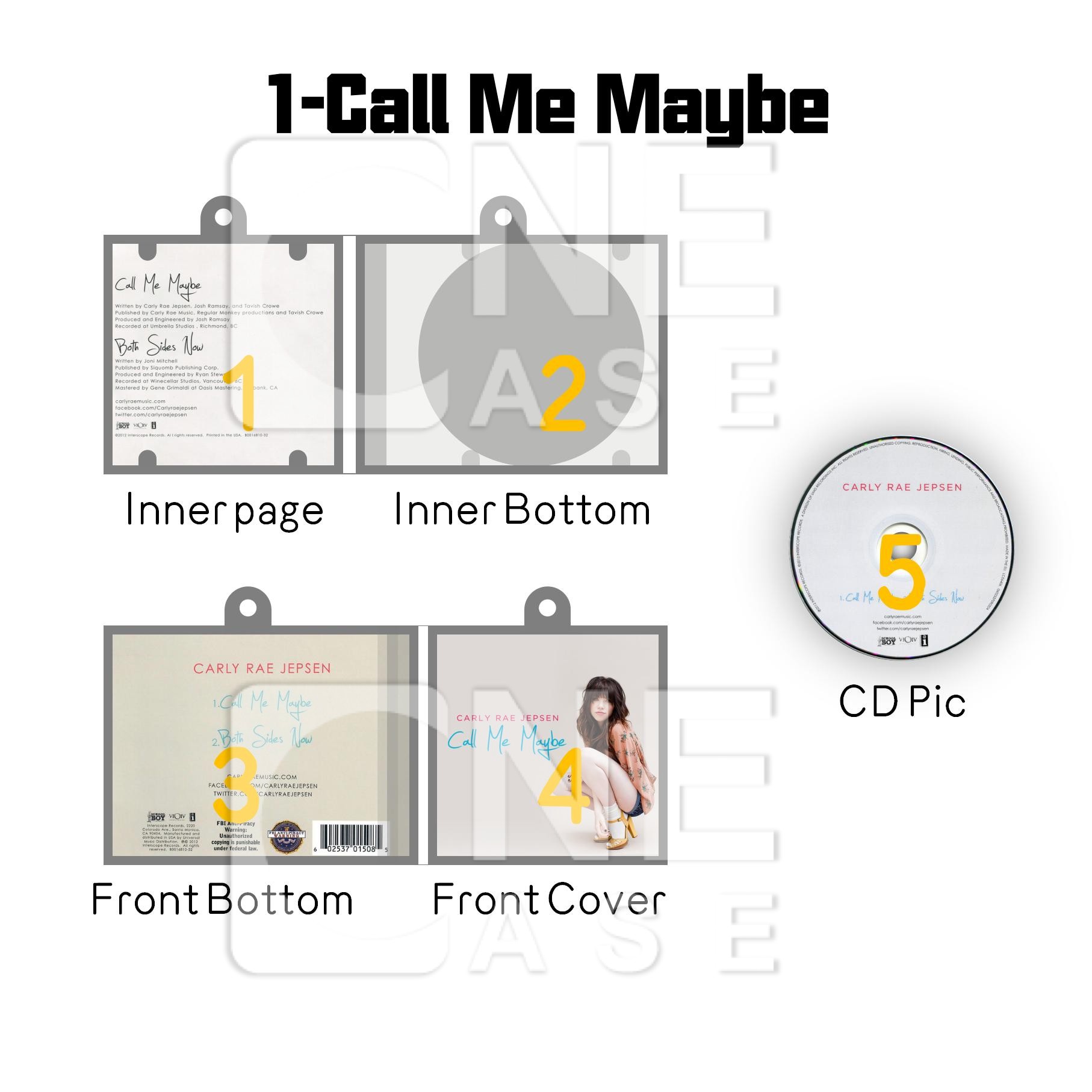 Carly Rae Japsen  Mini NFC Album Keychain CD Music Keychain Pendant Customized Mini Vinyl Album 