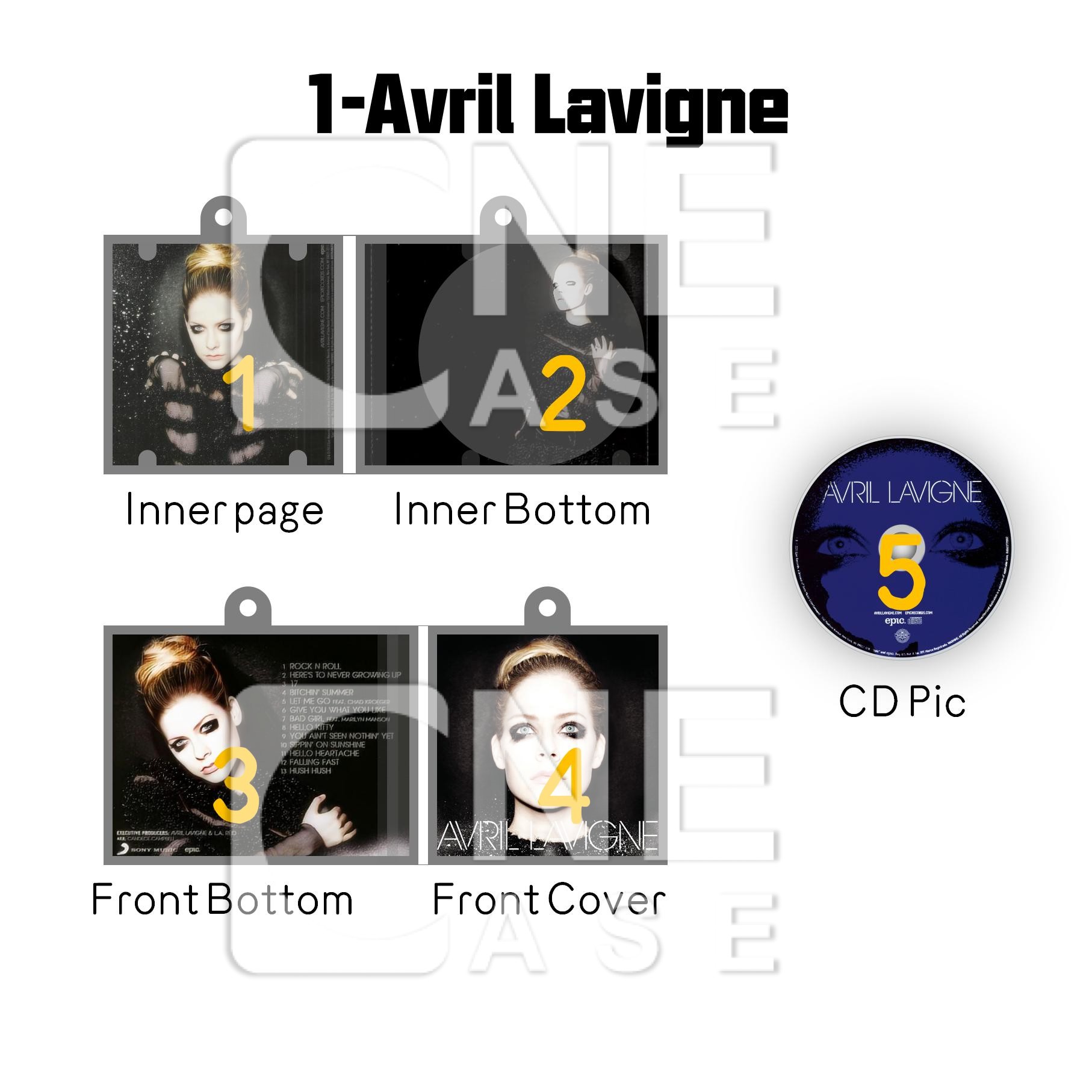 Avril Lavigne Mini Vinyl NFC Album Keychain CD Music Keychain Pendant Customized Vinyl 