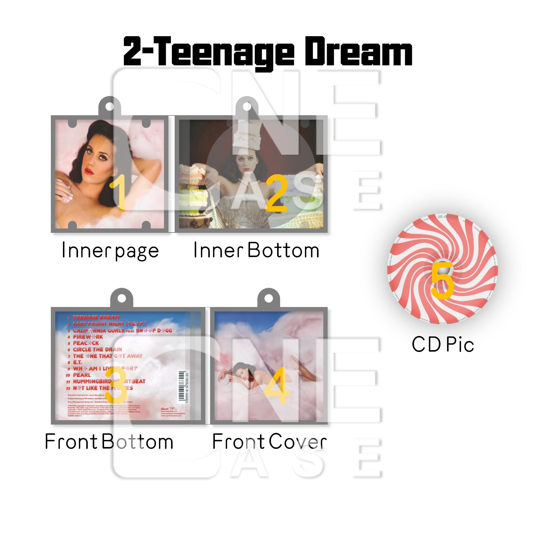 Katy Perry  Mini Vinyl NFC Album Keychain CD Music Keychain Pendant Customized