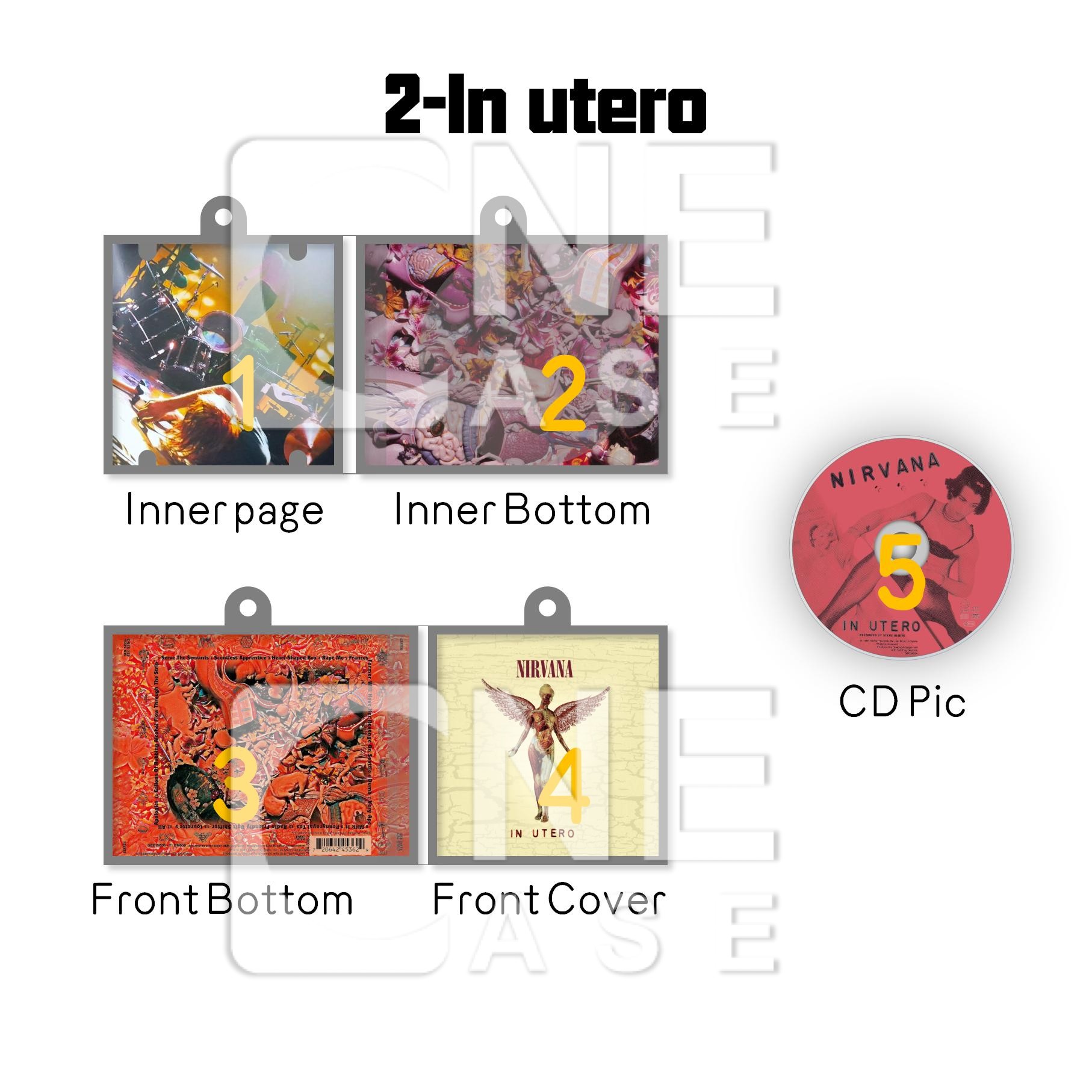 Nirvana Mini Vinyl NFC AlbumKeychain CD Music Keychain Pendant Customized 