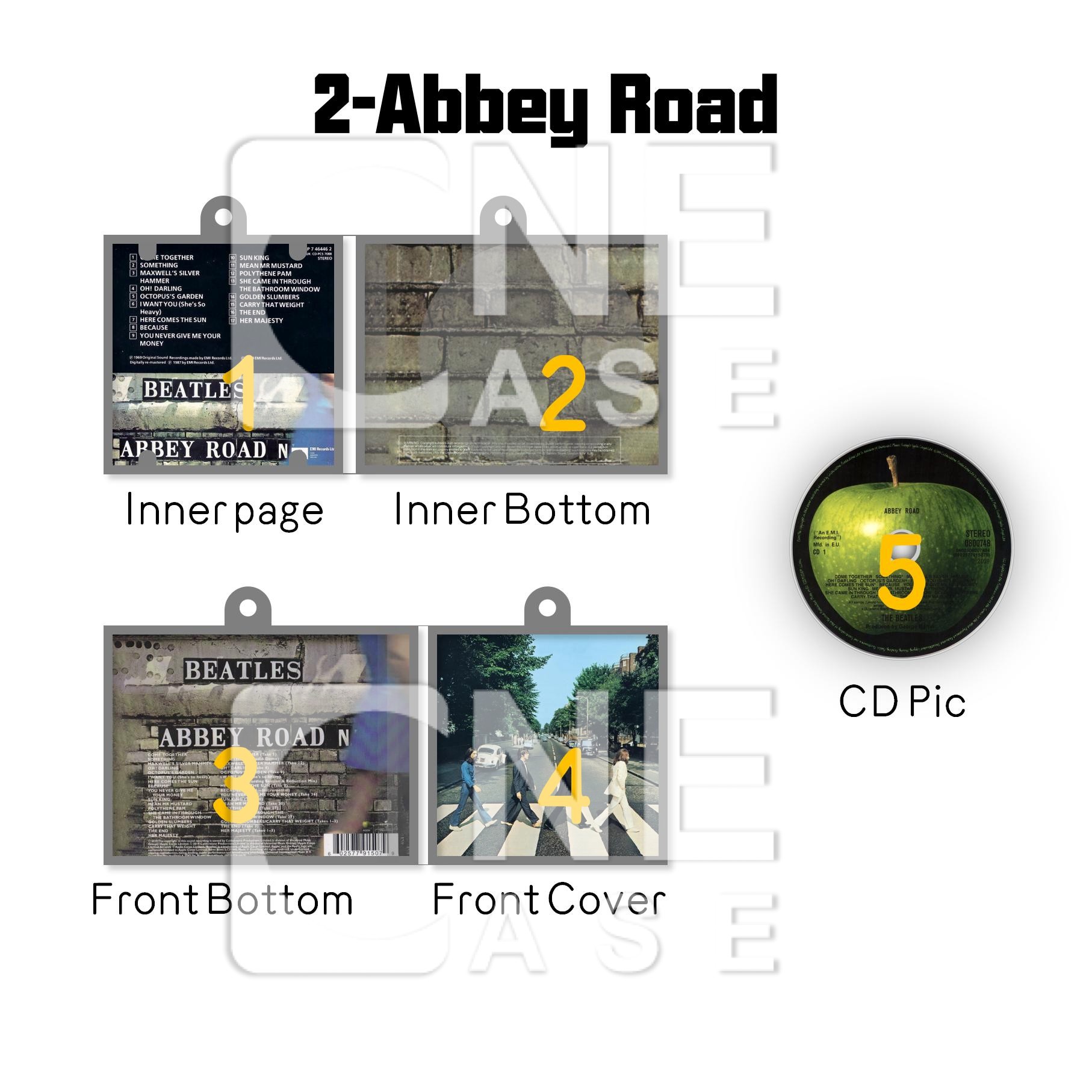 The Beatles Mini Vinyl NFC Album Keychain CD Music Keychain Pendant Customized