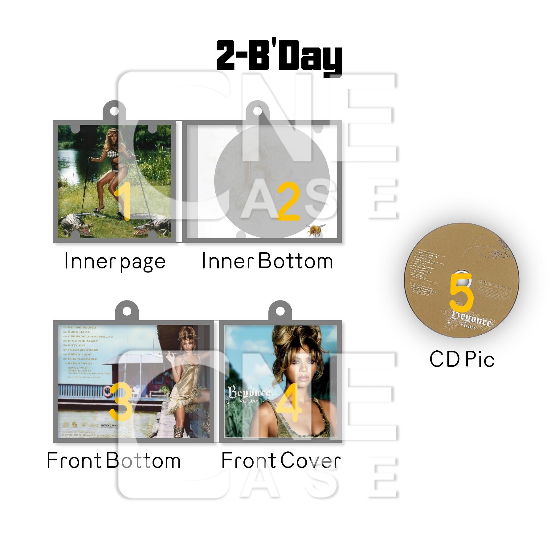 Beyoncé Mini Vinyl NFC Album Keychain CD Music Beyonce Keychain Pendant Customized 