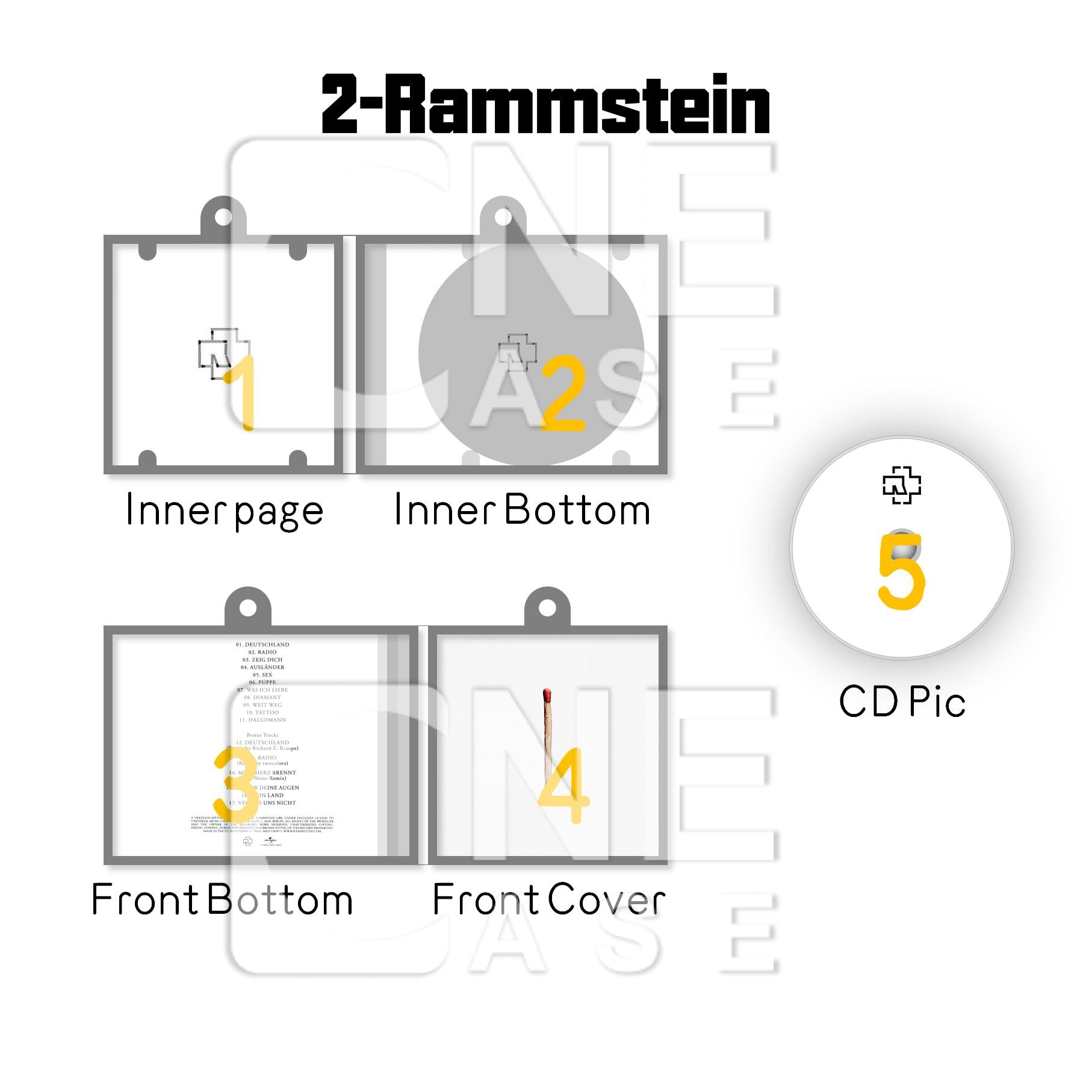 Rammstein Mini Vinyl NFC Album Keychain CD Music Keychain Pendant Customized