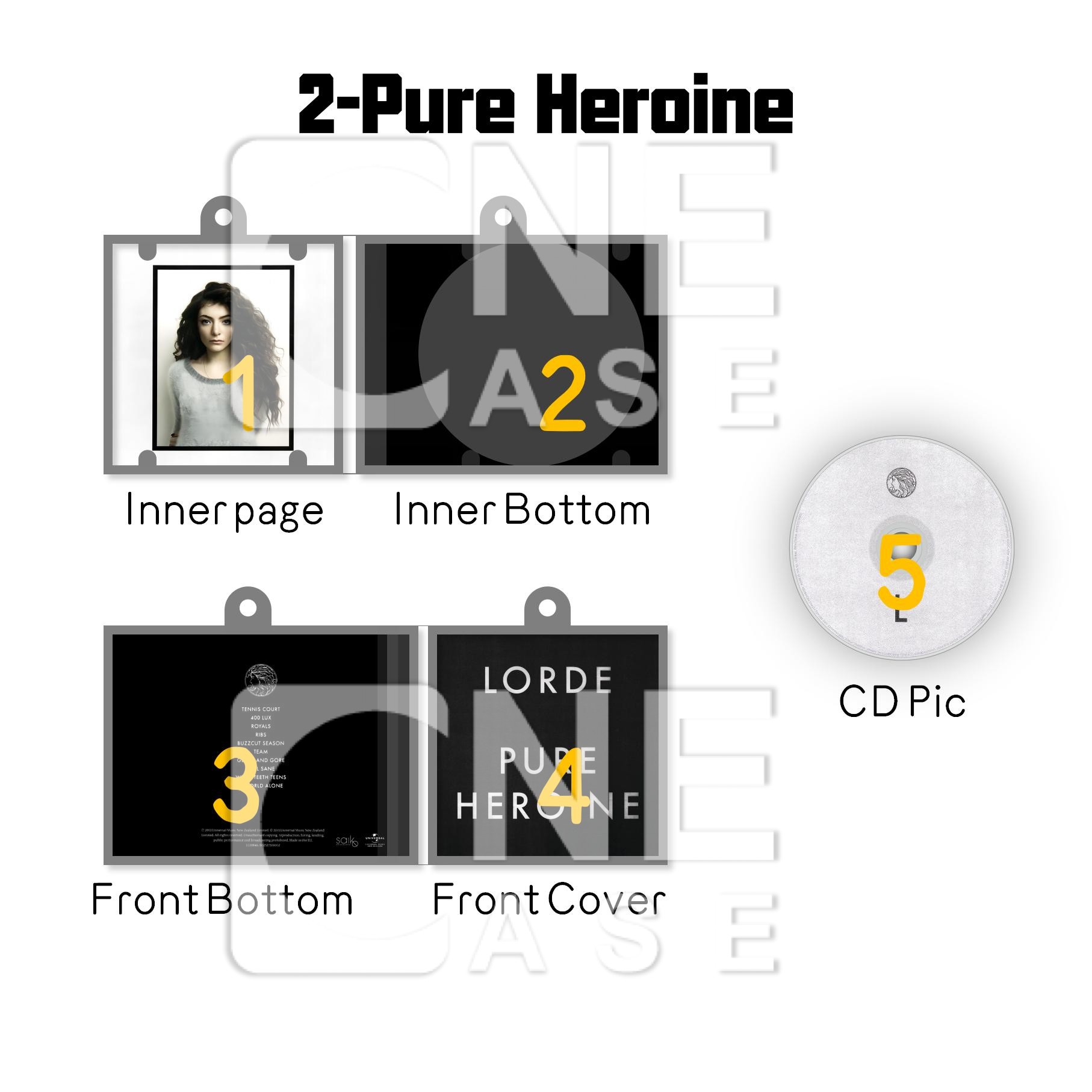 Lorde Mini NFC Album Keychain CD Music Keychain Pendant Customized Mini 