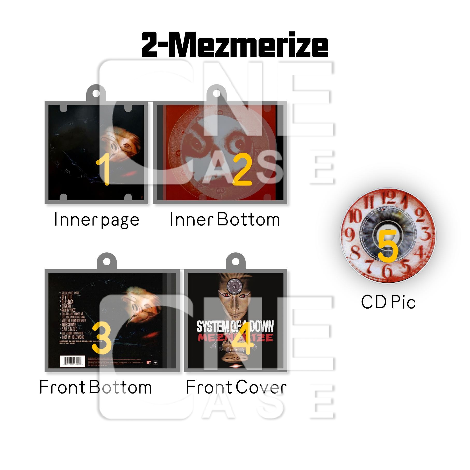 System of a down Mini NFC Album Keychain CD Music Keychain Pendant Customized Mini Vinyl Album 